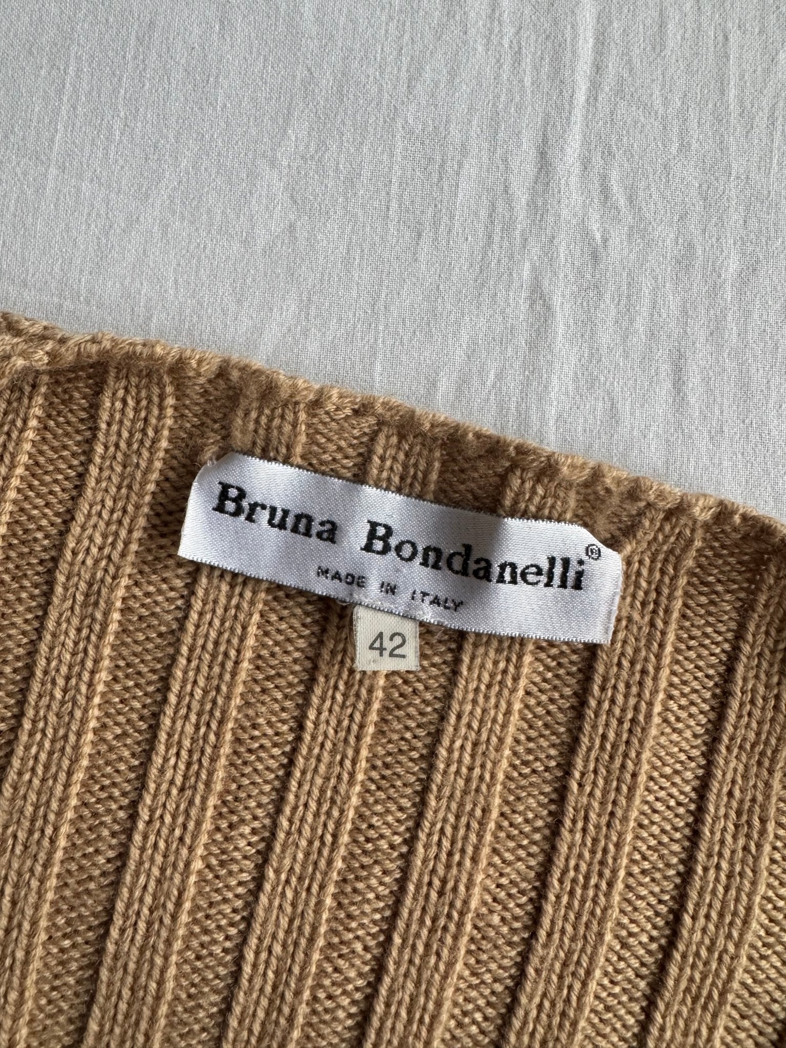 🧶 Cardigan Vintage Damă Ribbed din Lână – IT 42 (S / M) - anbracaminte