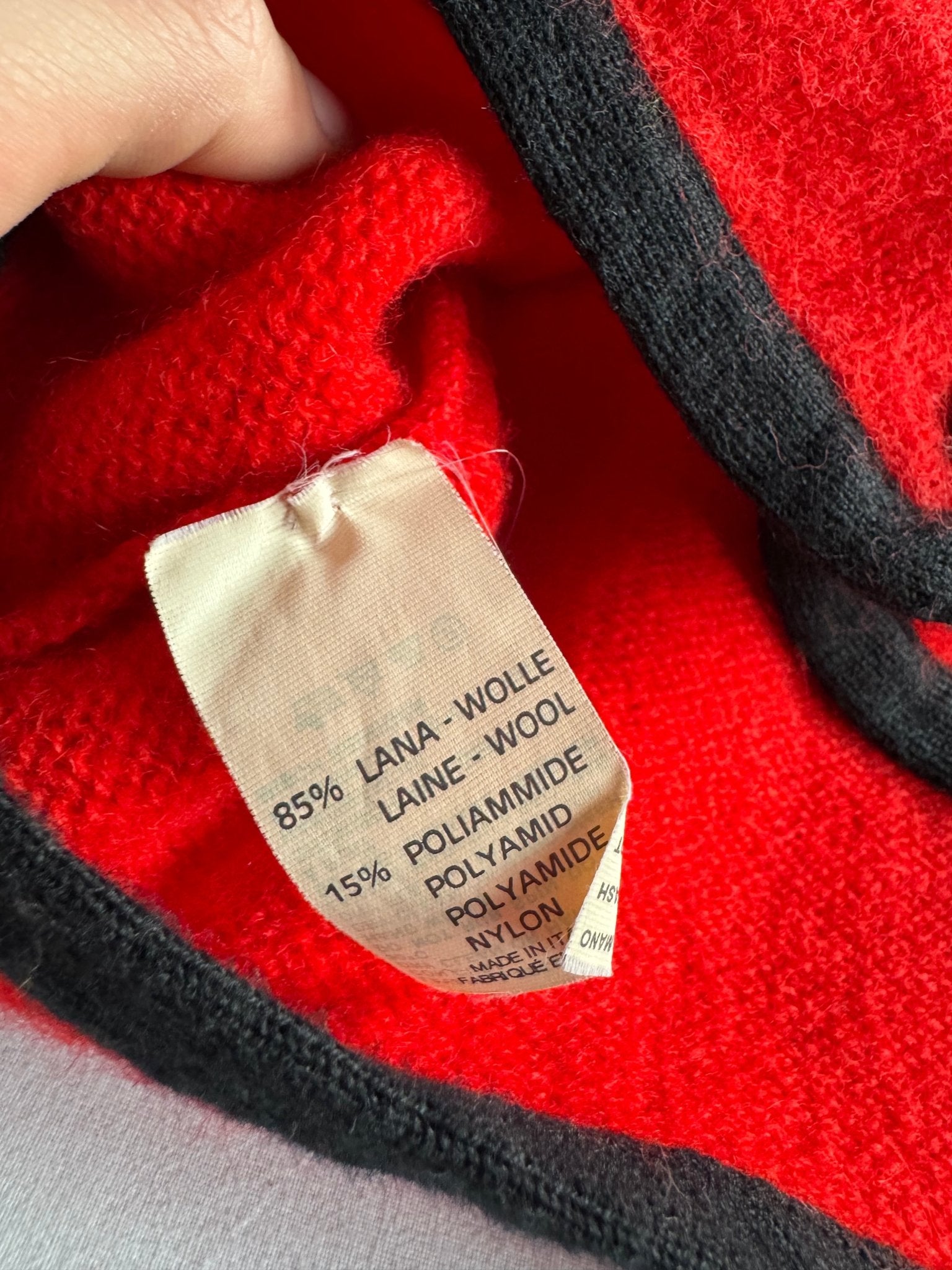 🧶 Cardigan Vintage Damă Roșu din Lână – M - anbracaminte