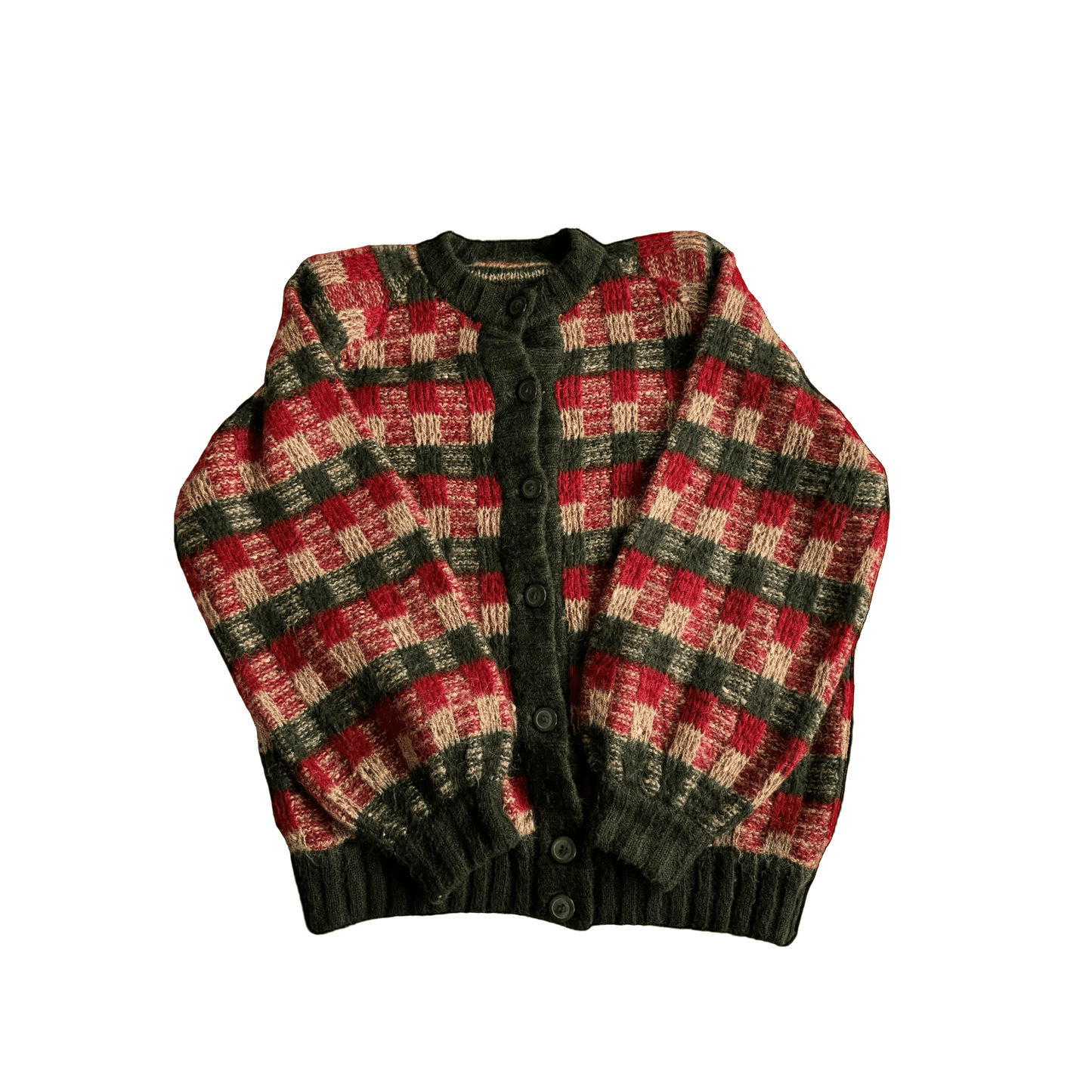 🧶 Cardigan Vintage Damă Texturat din Mohair, Lână și Acril – 40 (L) - anbracaminte