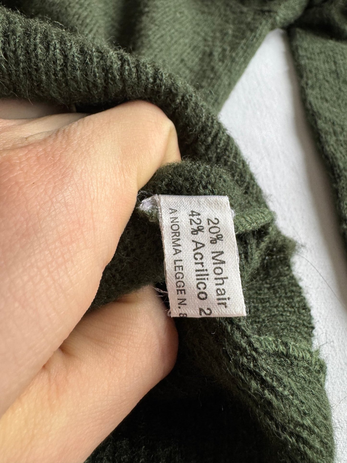 🧶 Cardigan Vintage Damă Verde Închis cu Broderie Florală – M - anbracaminte