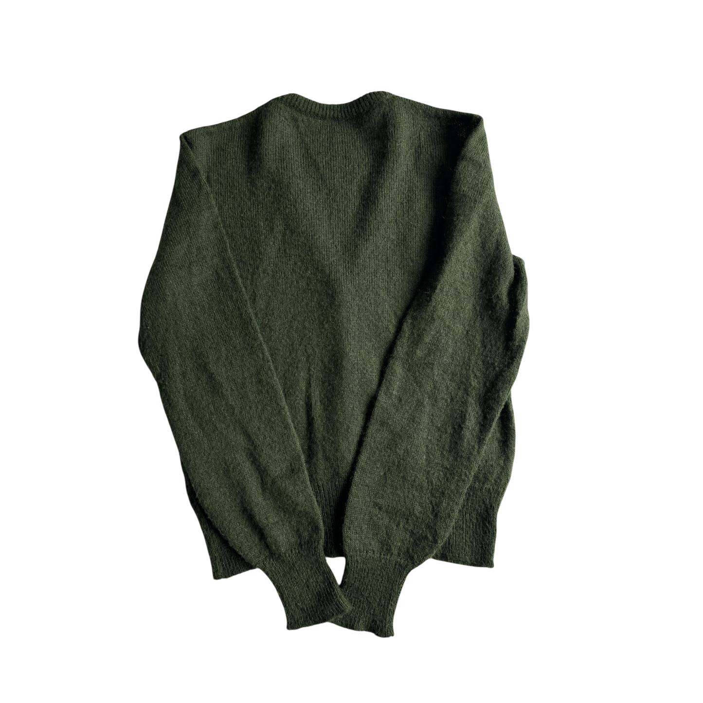 🧶 Cardigan Vintage Damă Verde Închis cu Broderie Florală – M - anbracaminte