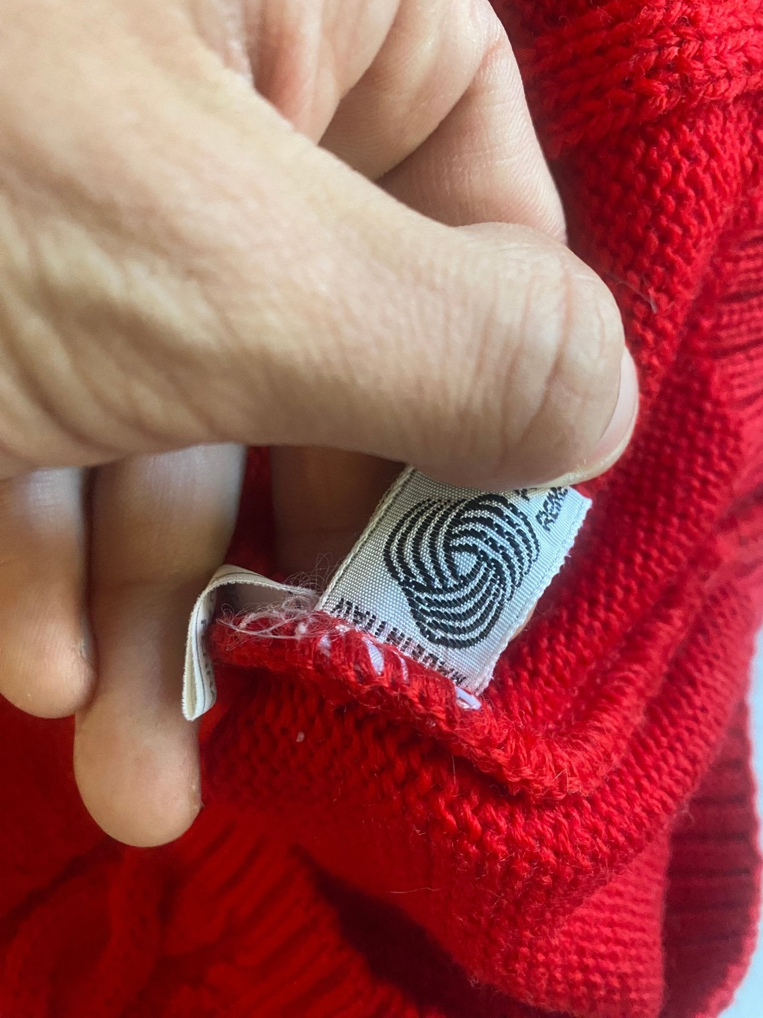 Cardigan Vintage Ferrari – 100% Lână – Roșu – Made in Italy – Mărime XL - anbracaminte