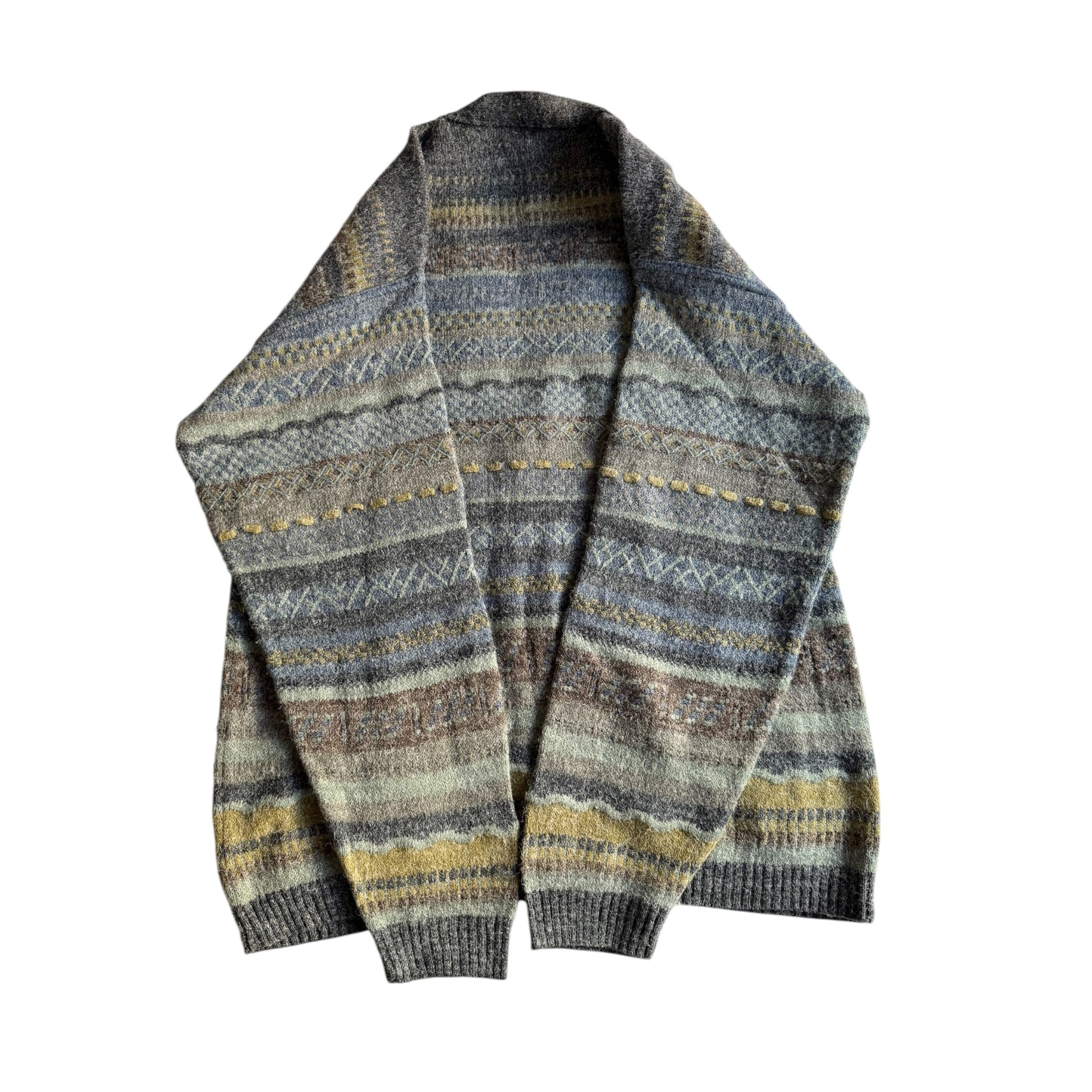 🧶 Cardigan Vintage / Fuzzy cu model (Mărime L) - anbracaminte