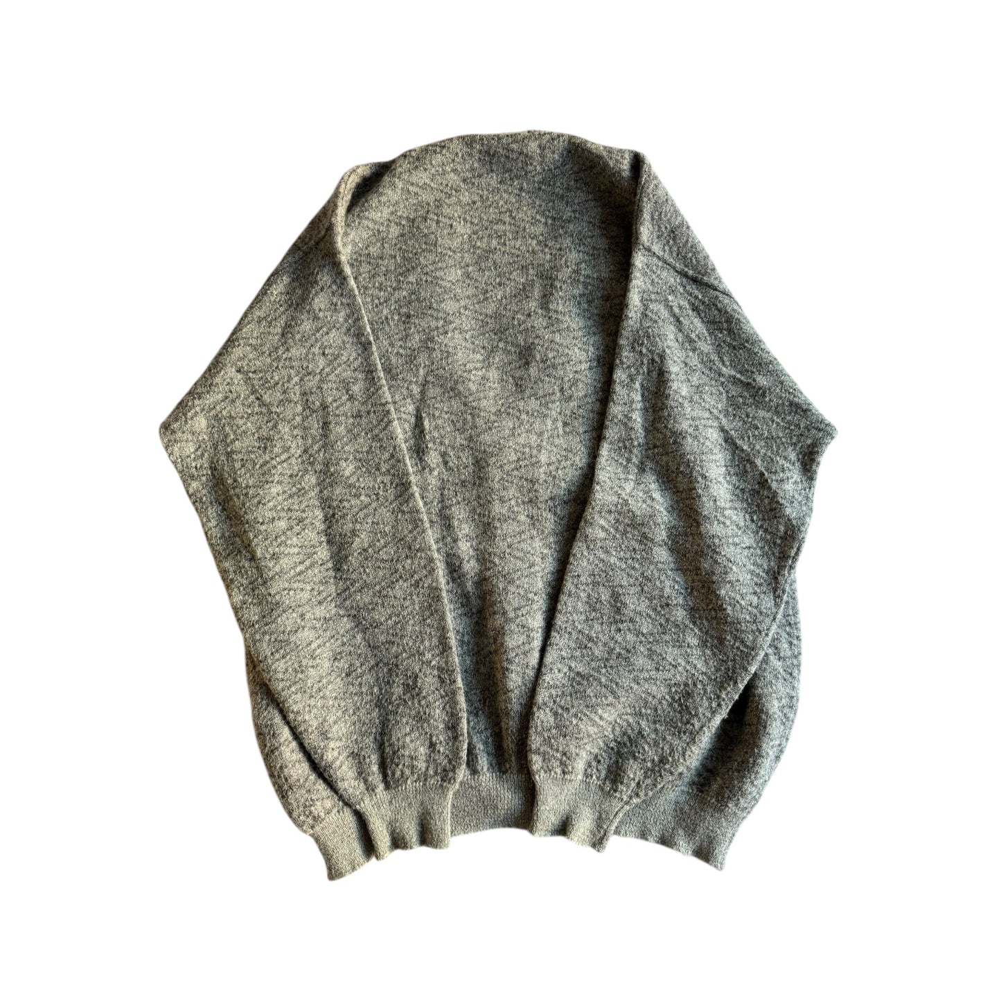 🧶 Cardigan Vintage Gri Fuzzy / Lână Mohair (Mărime 50 - M - L) - anbracaminte