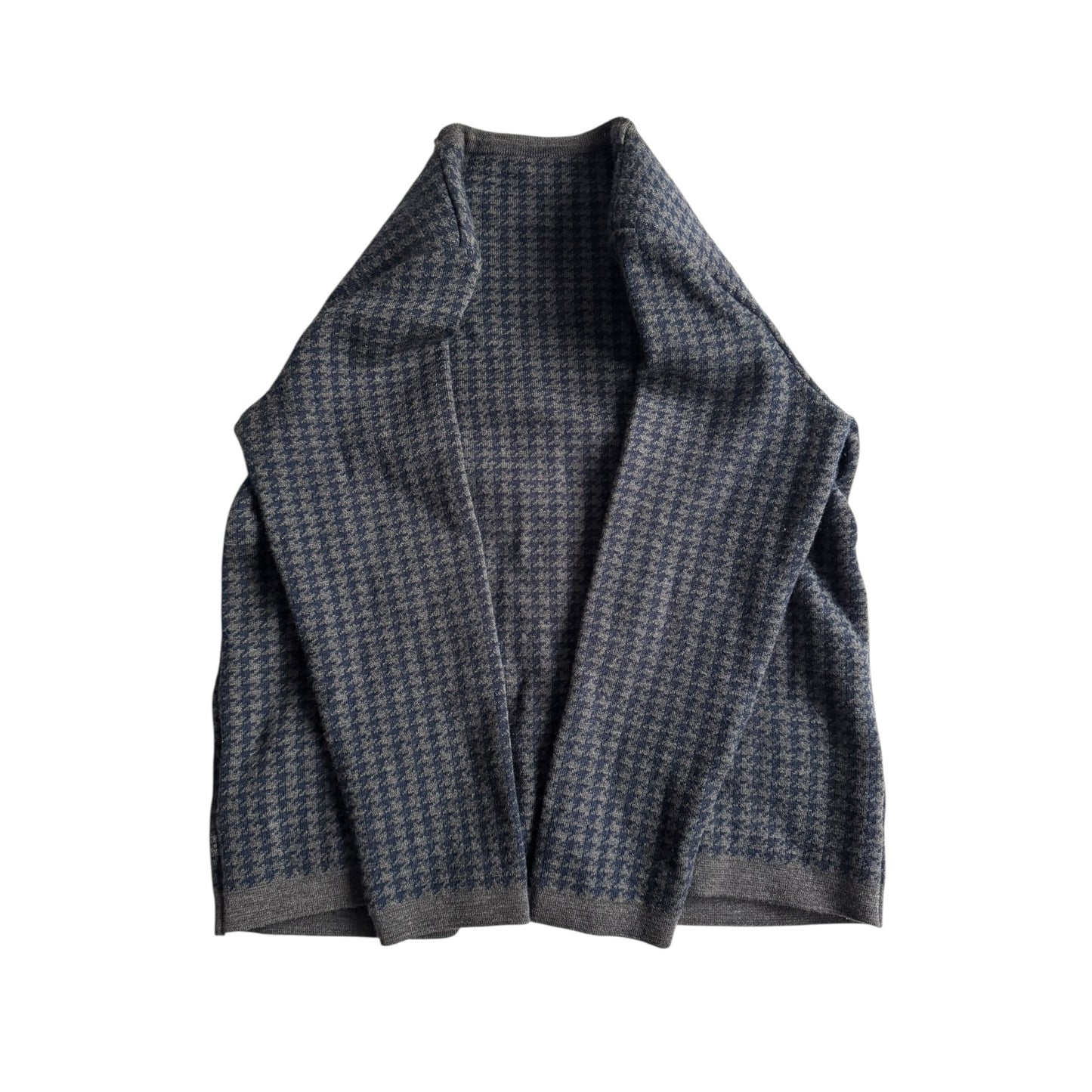 🧶 Cardigan Vintage Houndstooth din Lână Merinos – Mărime M Femei - anbracaminte