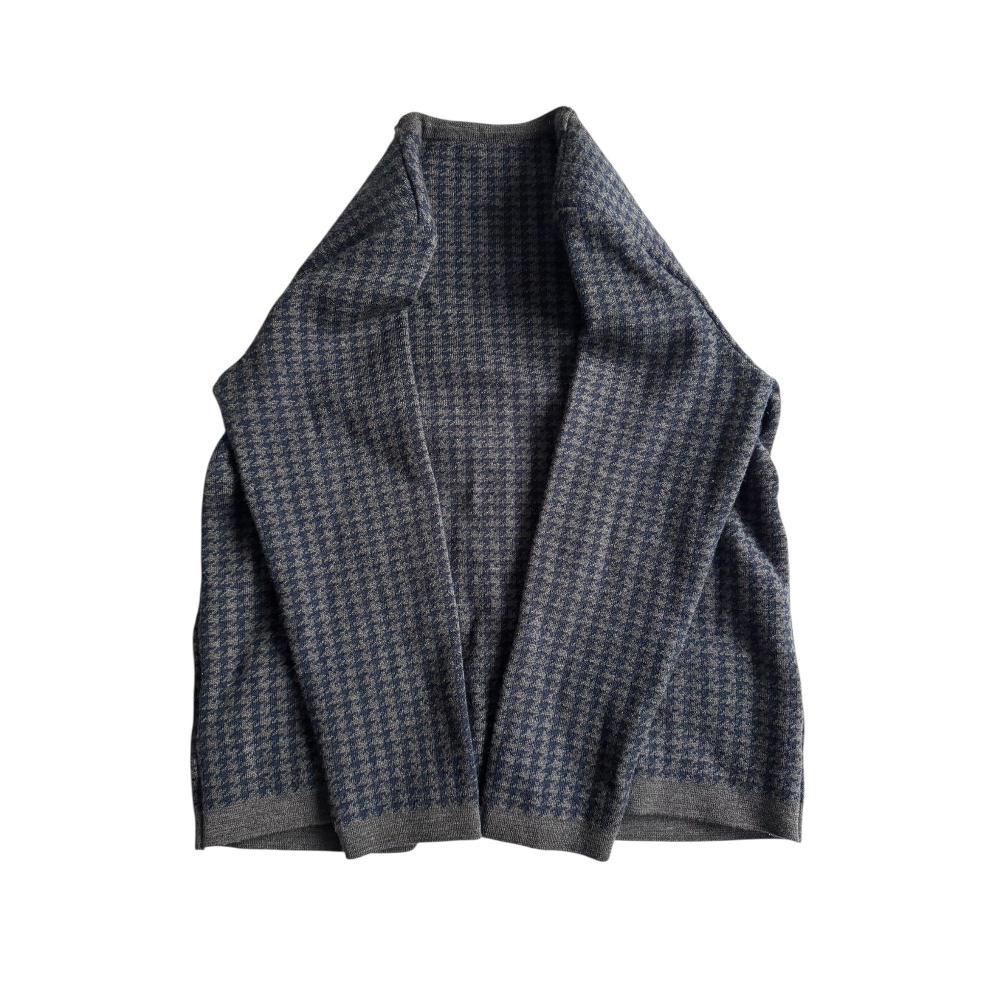 🧶 Cardigan Vintage Houndstooth din Lână Merinos – Mărime M Femei - anbracaminte