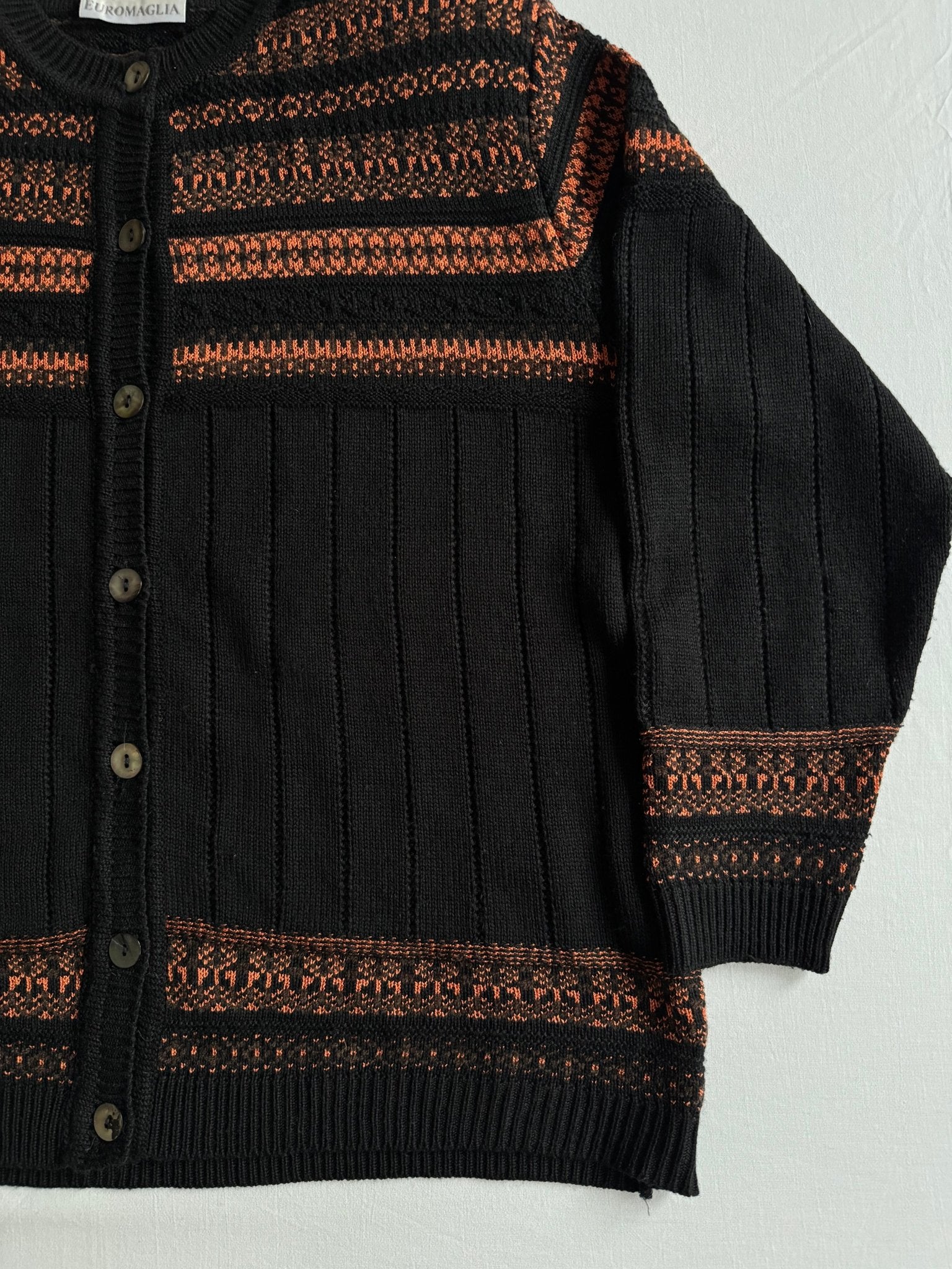 🧶 Cardigan Vintage Negru – Femei L - anbracaminte