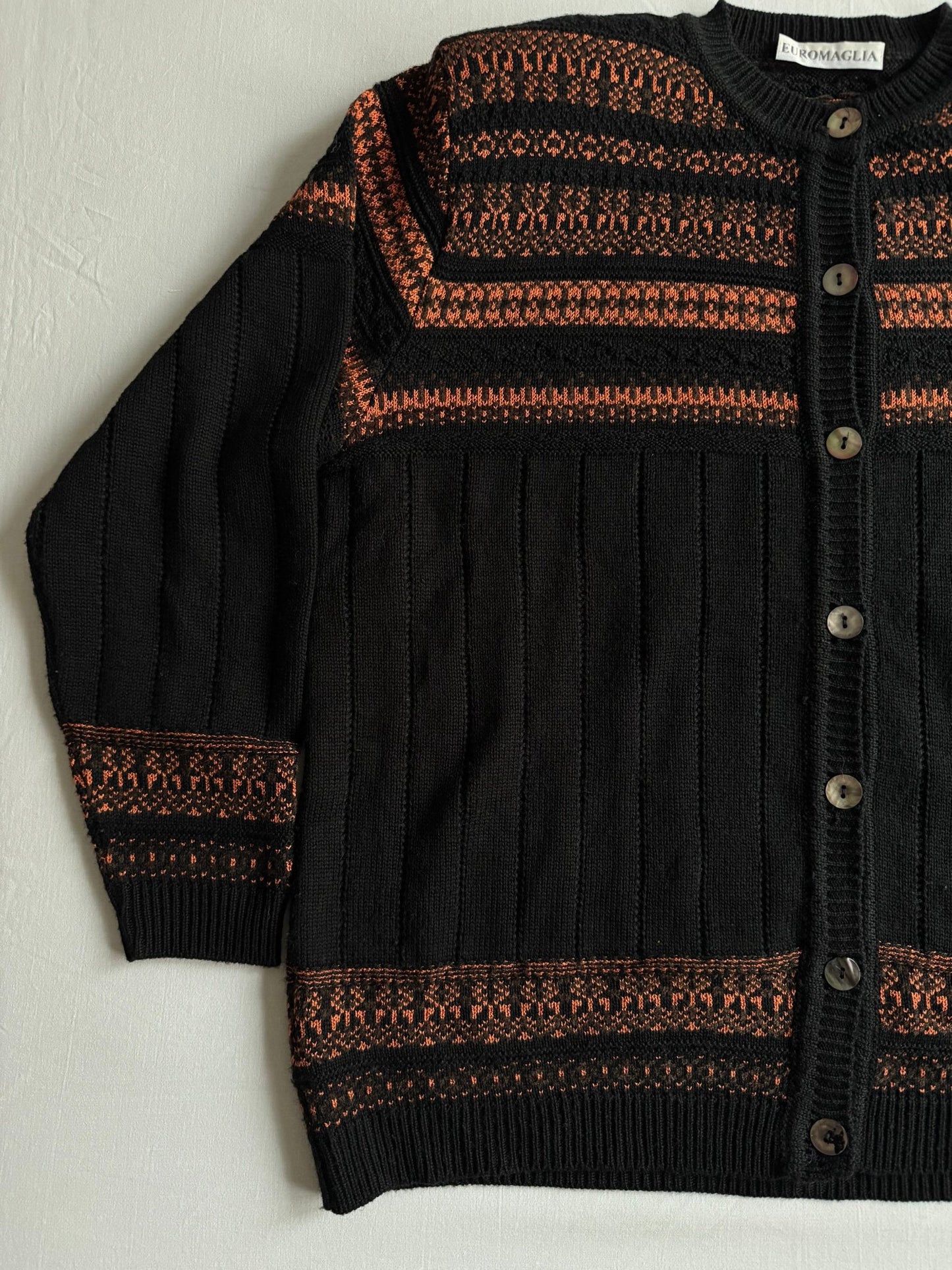 🧶 Cardigan Vintage Negru – Femei L - anbracaminte