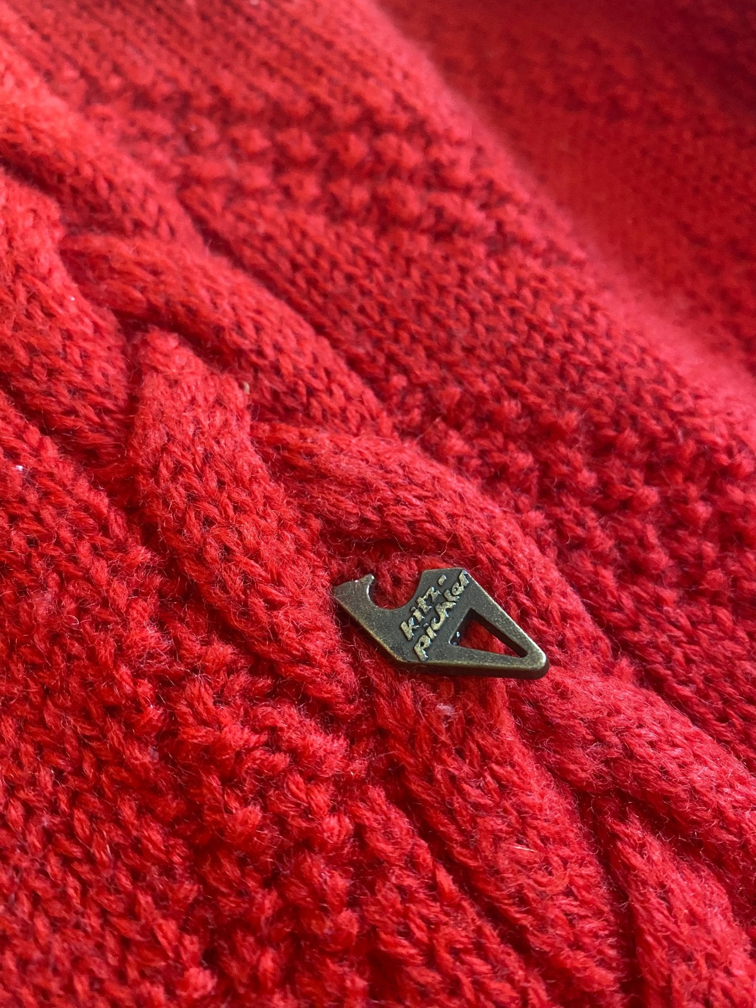 Cardigan Vintage Roșu – Tirolez – Lână 100% – EU 44 – Made in Austria - anbracaminte