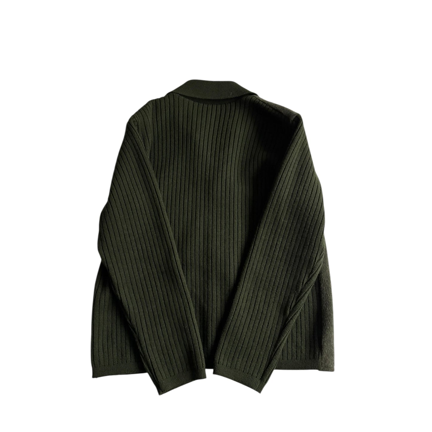 🧶 Cardigan vintage verde închis din lână | mărimea L bărbați (52) - anbracaminte