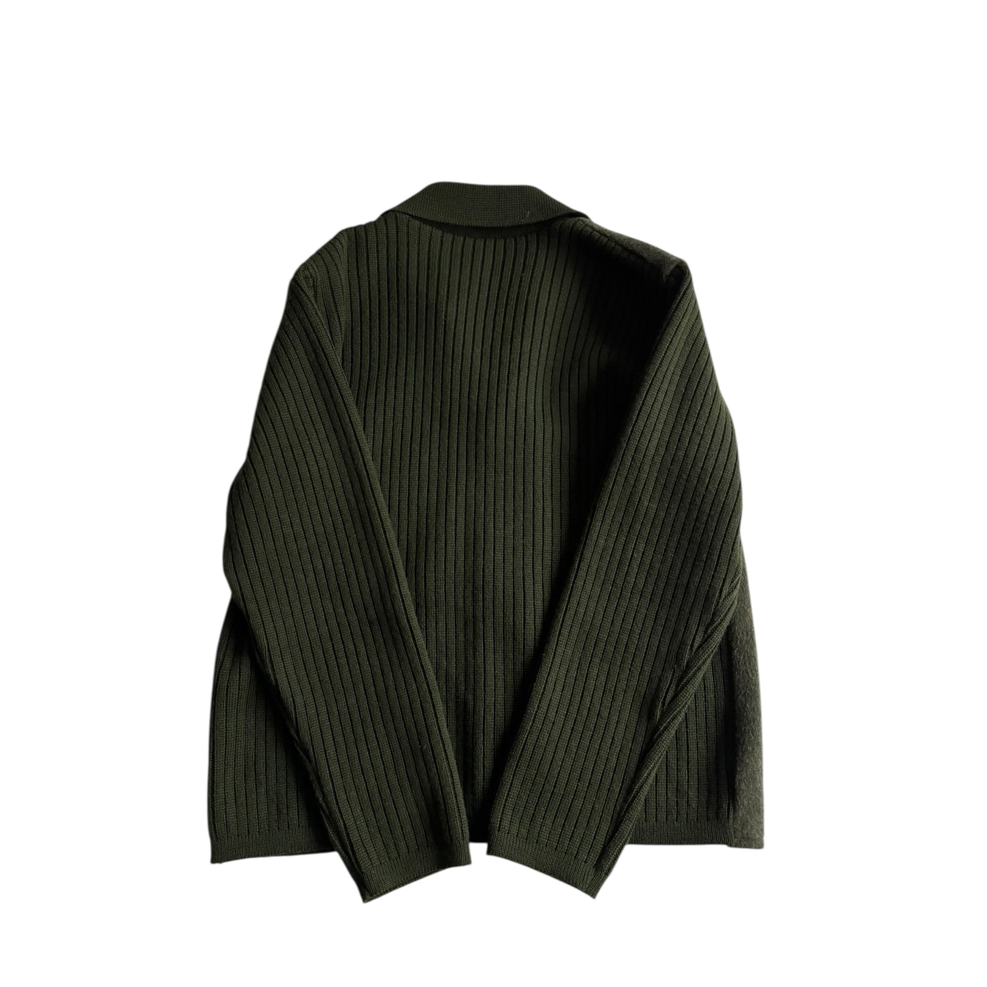 🧶 Cardigan vintage verde închis din lână | mărimea L bărbați (52) - anbracaminte