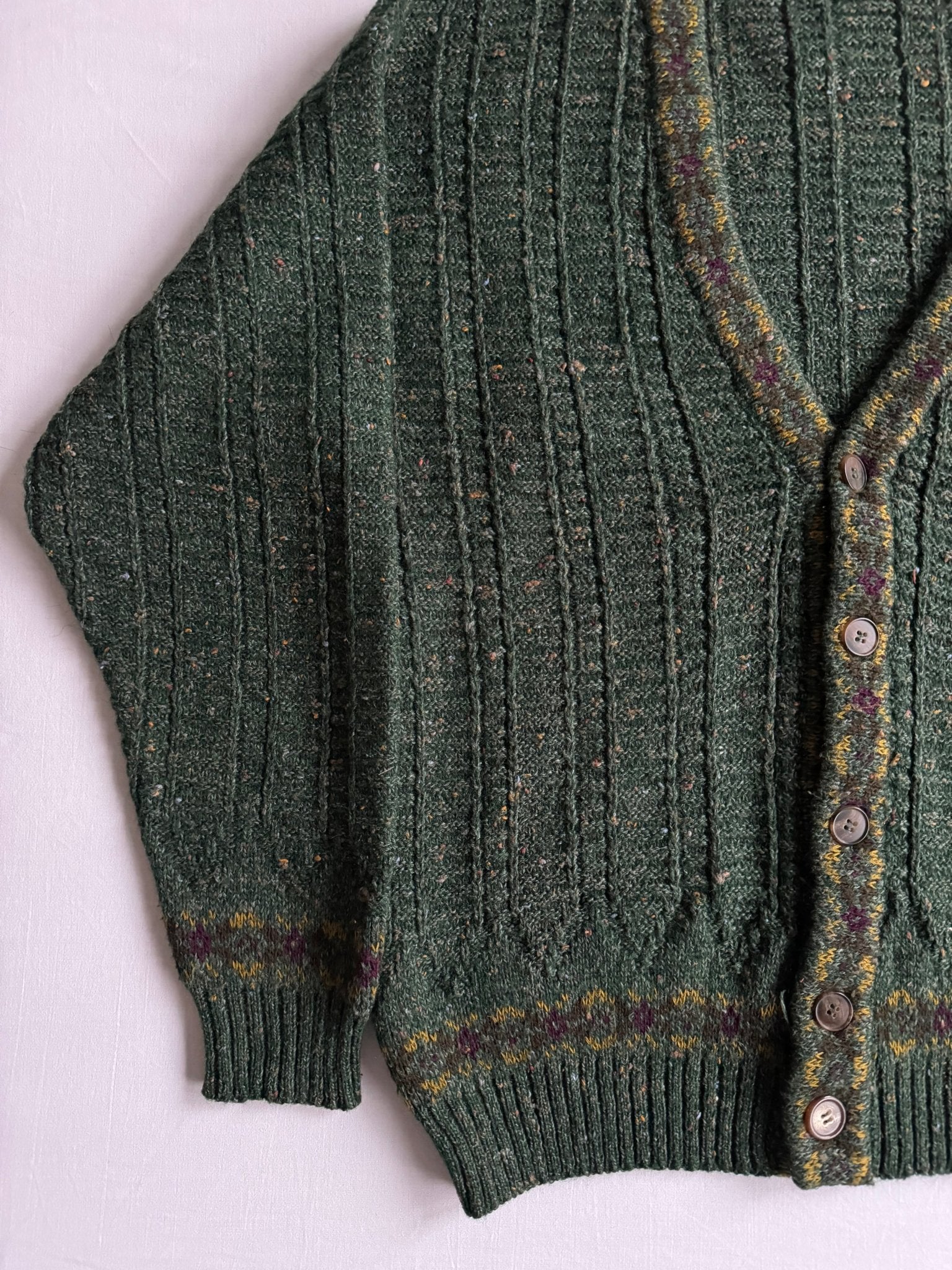 🧶 Cardigan Vintage Verde / Tricot (Mărime M) - anbracaminte
