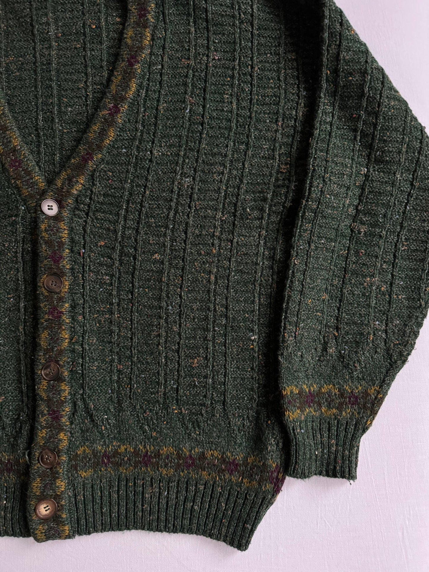 🧶 Cardigan Vintage Verde / Tricot (Mărime M) - anbracaminte
