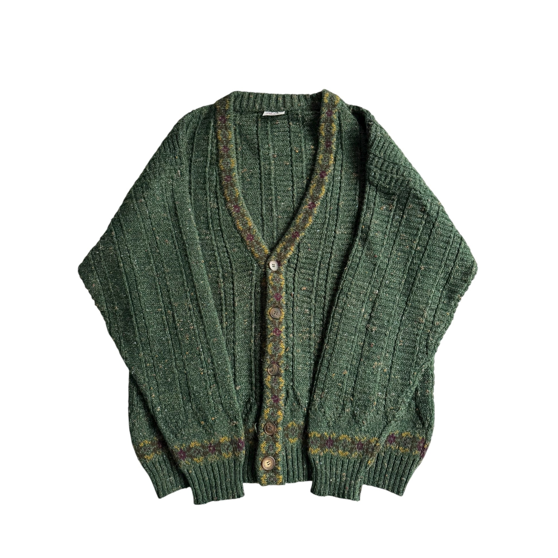 🧶 Cardigan Vintage Verde / Tricot (Mărime M) - anbracaminte