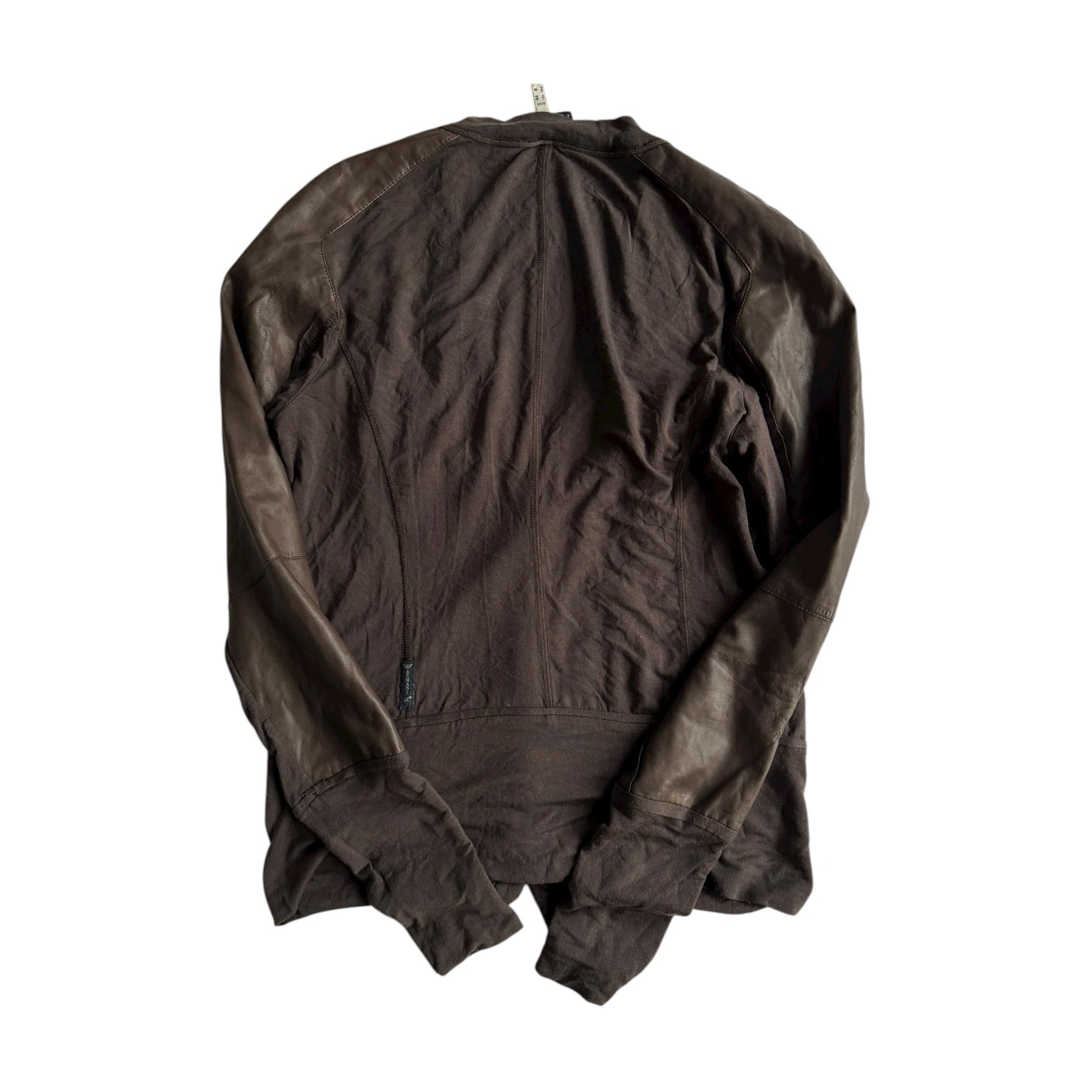 🦅 Cardigan Y2K Armani / Maro - Piele şi modal (Women’s EU 44) - anbracaminte