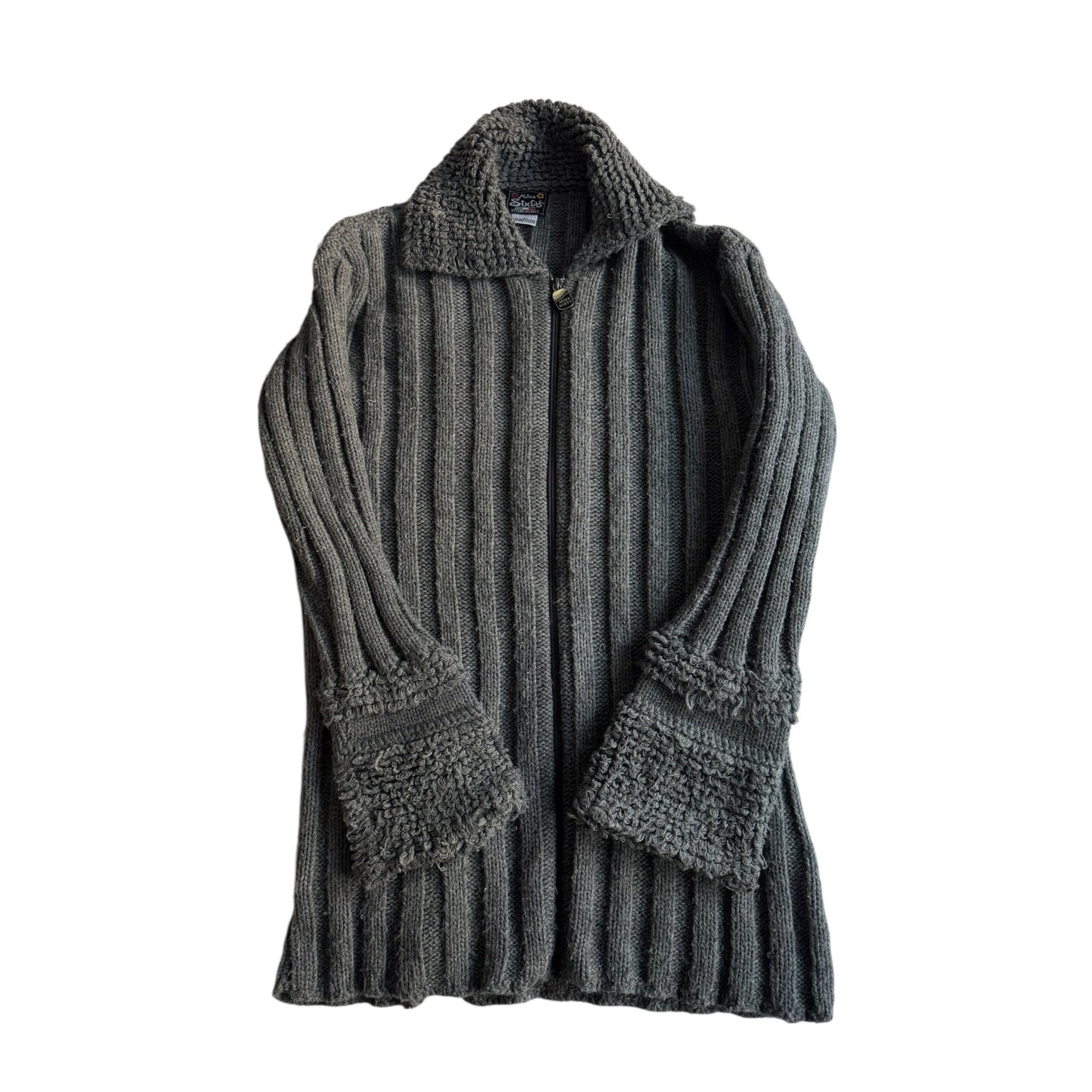 🐭 Cardigan Y2K Gri din Blend Lână Miss Sixty – M - anbracaminte