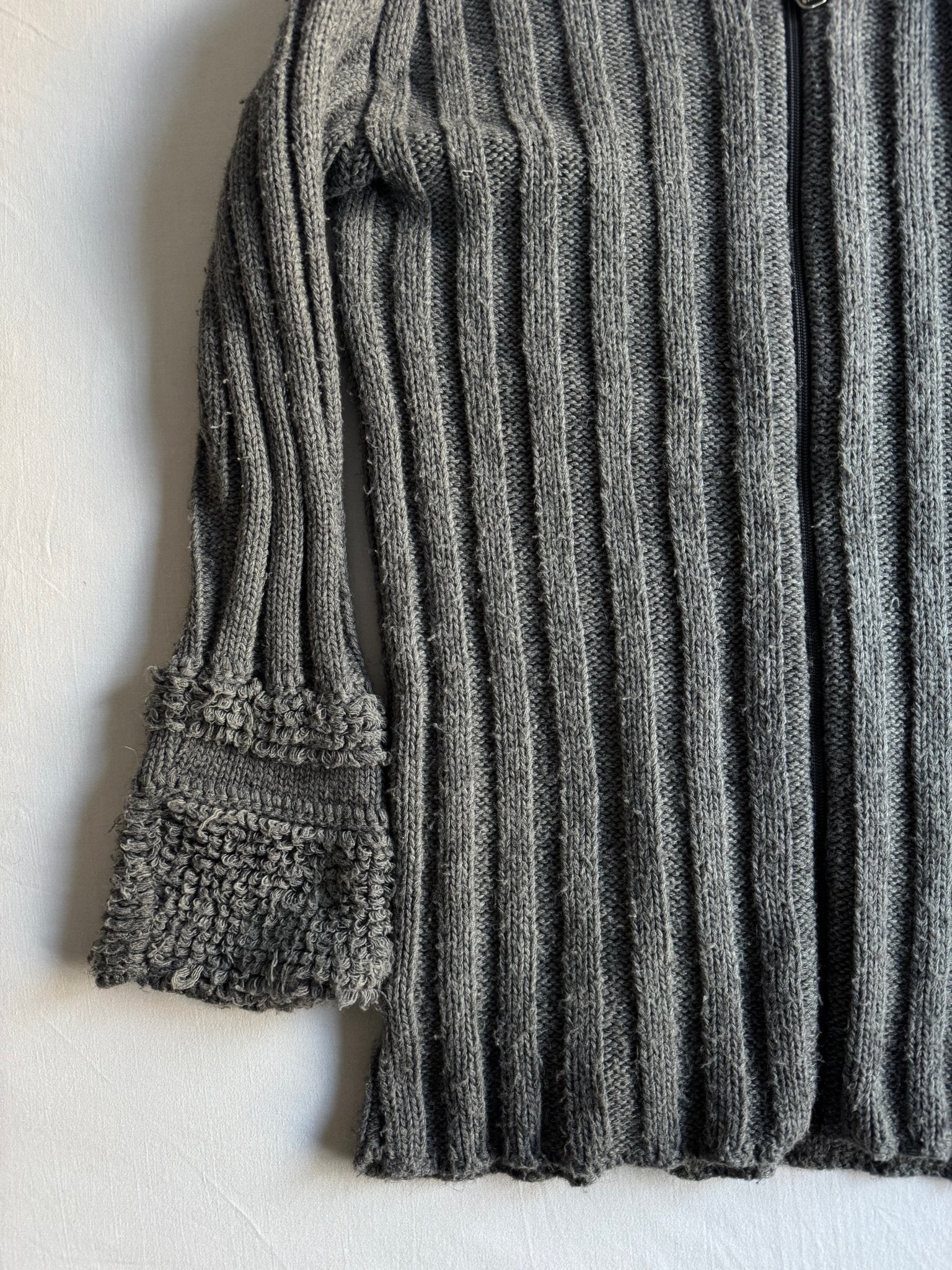 🐭 Cardigan Y2K Gri din Blend Lână Miss Sixty – M - anbracaminte