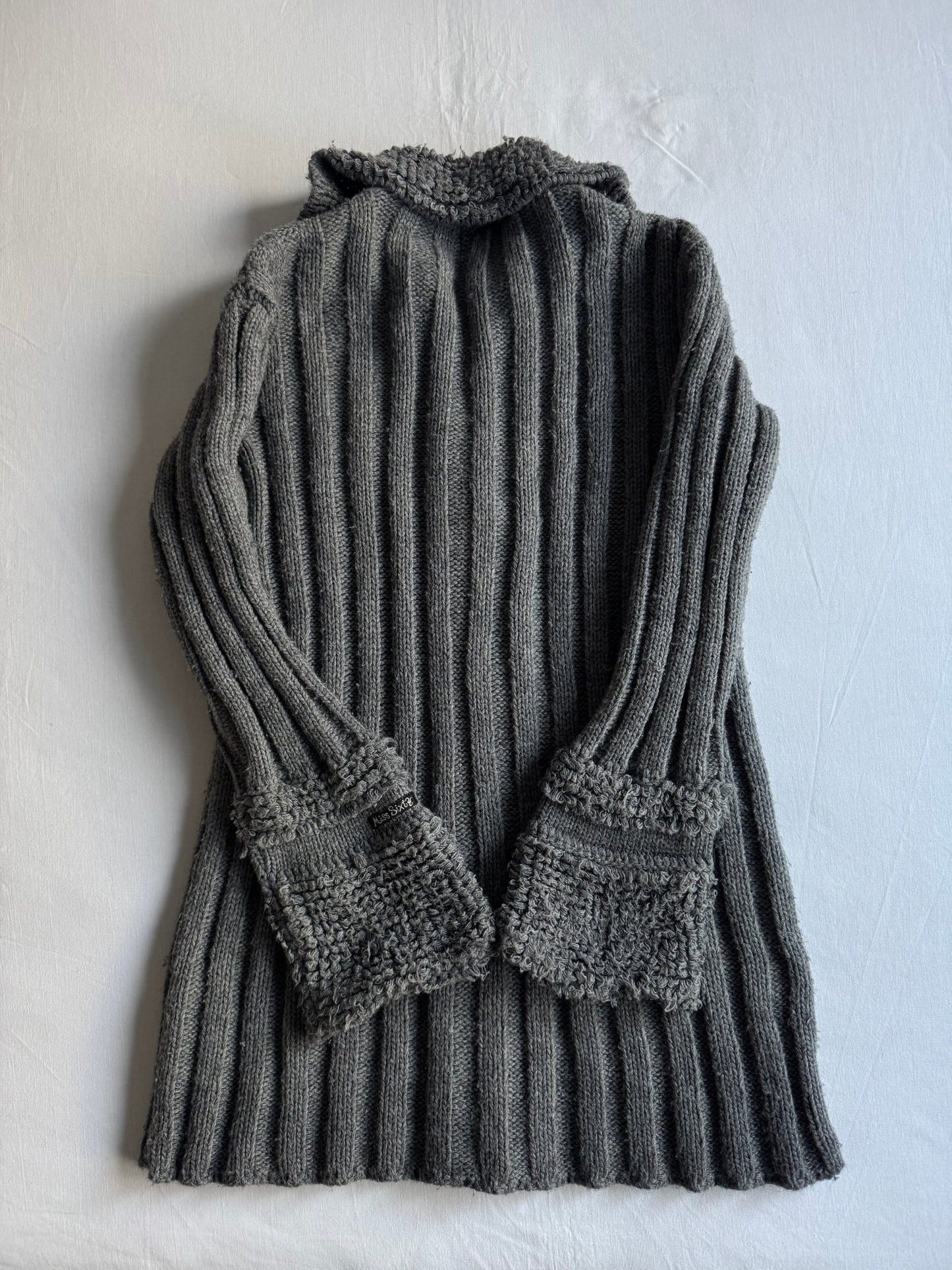 🐭 Cardigan Y2K Gri din Blend Lână Miss Sixty – M - anbracaminte