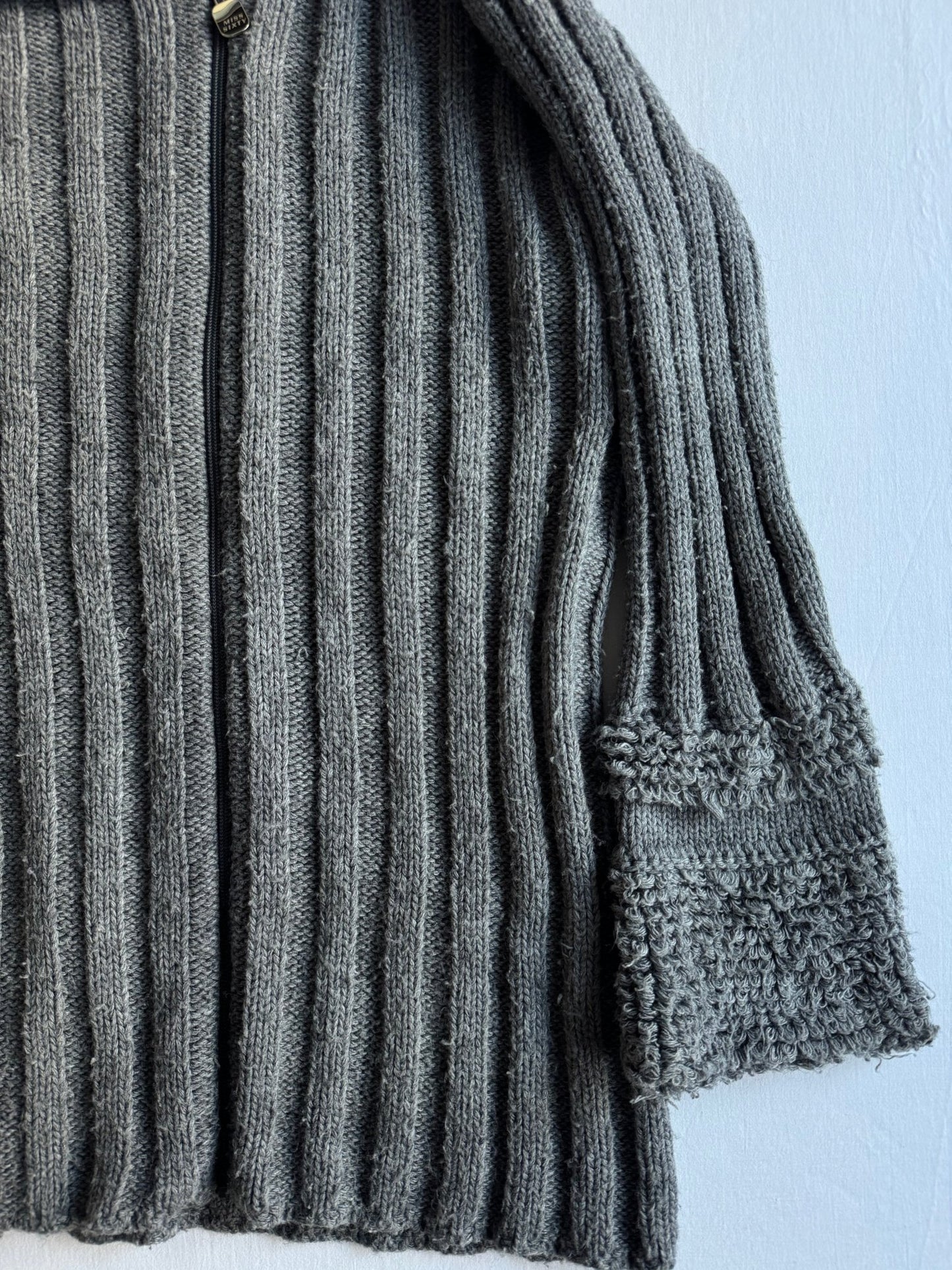 🐭 Cardigan Y2K Gri din Blend Lână Miss Sixty – M - anbracaminte