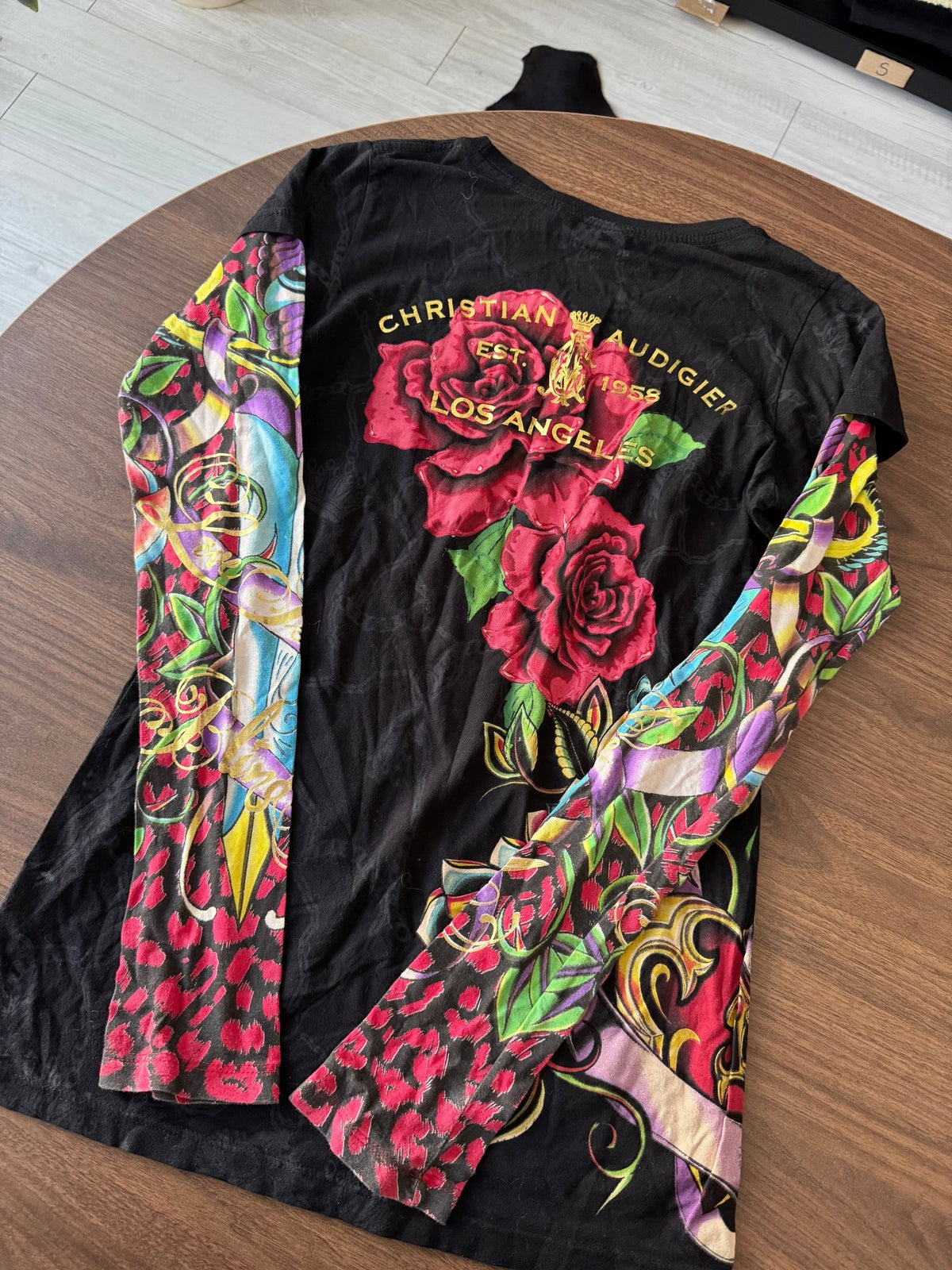 Christian Audigier Top Y2K Femei | Printed | L - anbracaminte