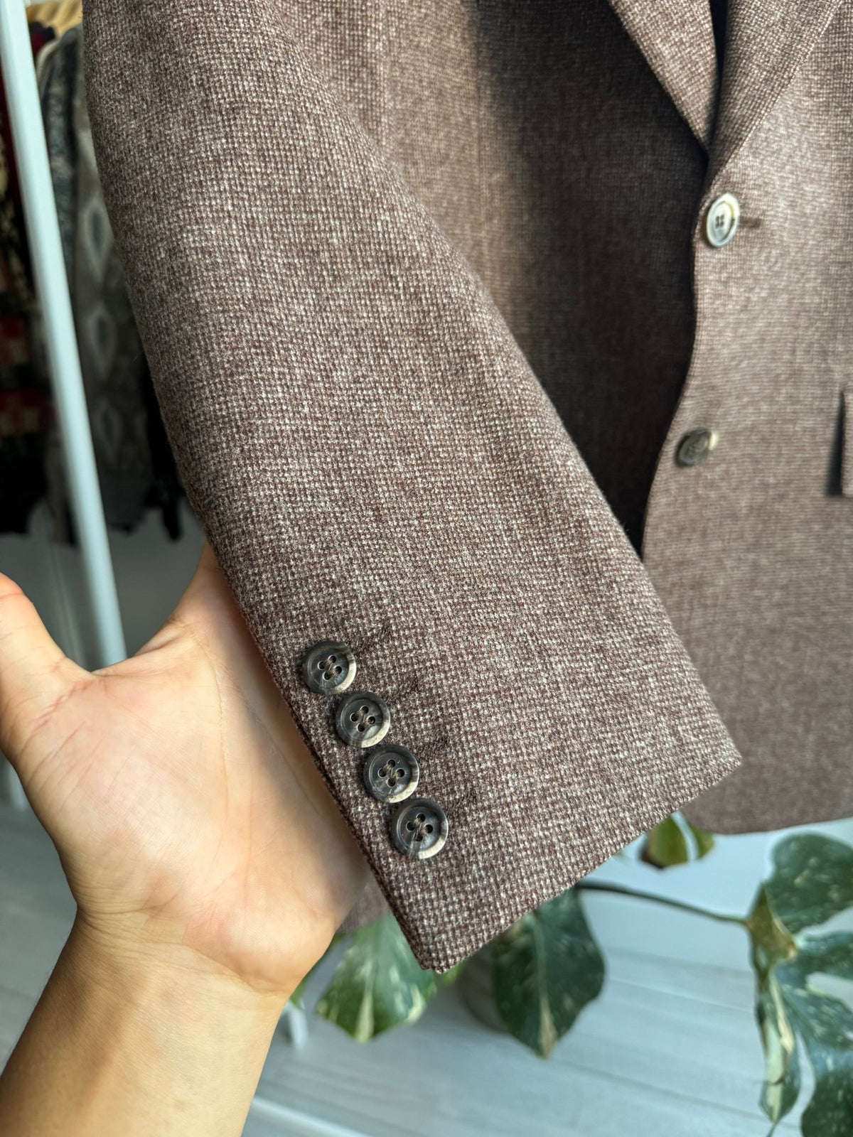 🪵 Costum 2 Piese Deadstock Lână Maro Vintage Anii '70 | 100% Pure New Wool | M Bărbați (48) - anbracaminte