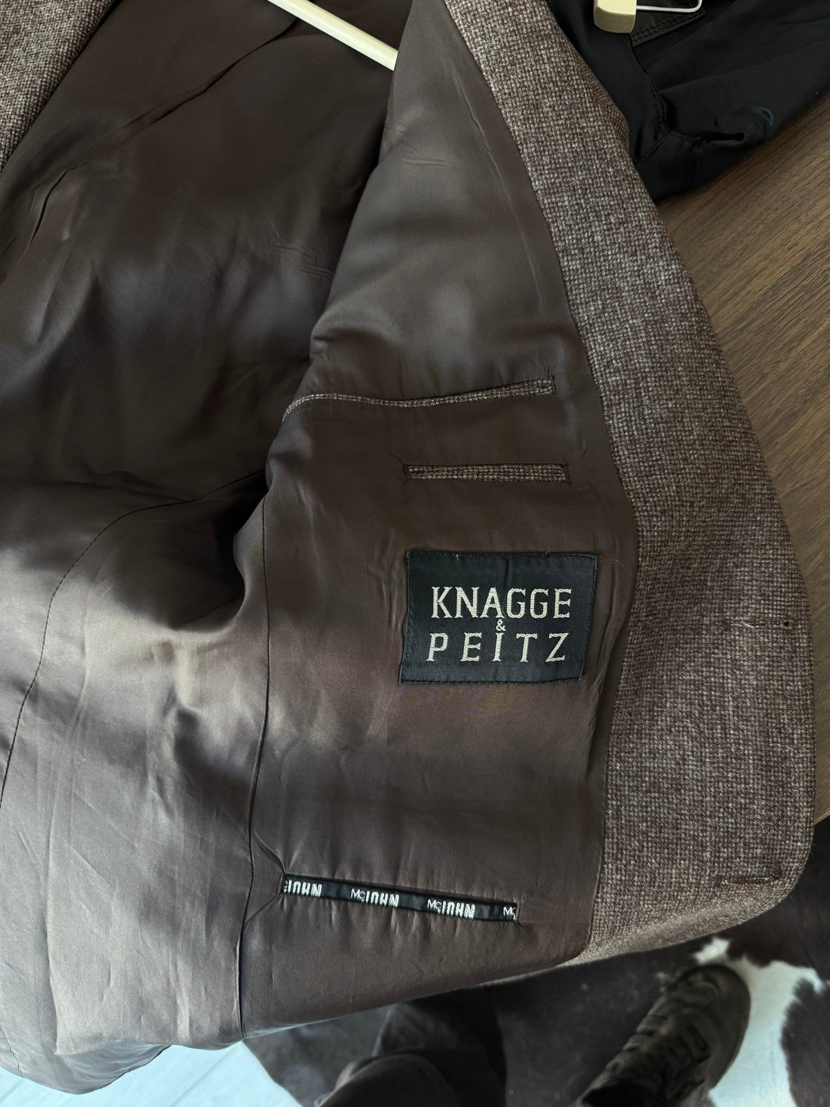 🪵 Costum 2 Piese Deadstock Lână Maro Vintage Anii '70 | 100% Pure New Wool | M Bărbați (48) - anbracaminte