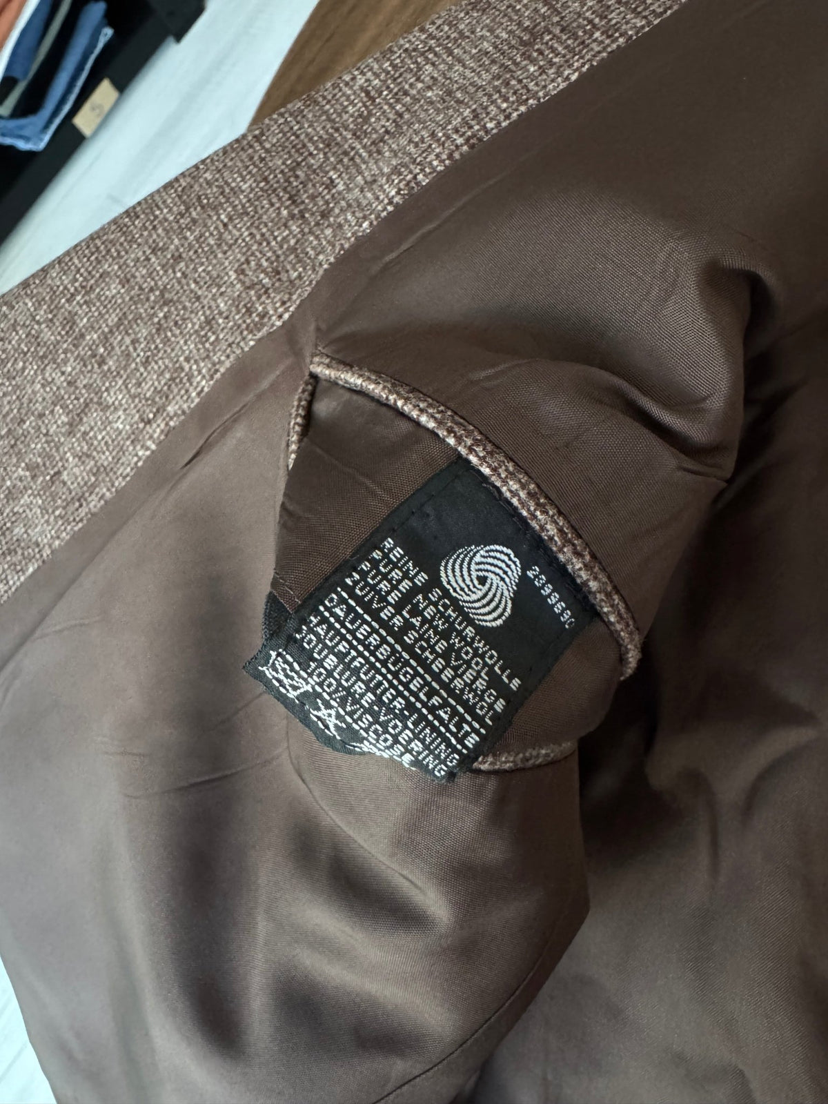 🪵 Costum 2 Piese Deadstock Lână Maro Vintage Anii '70 | 100% Pure New Wool | M Bărbați (48) - anbracaminte