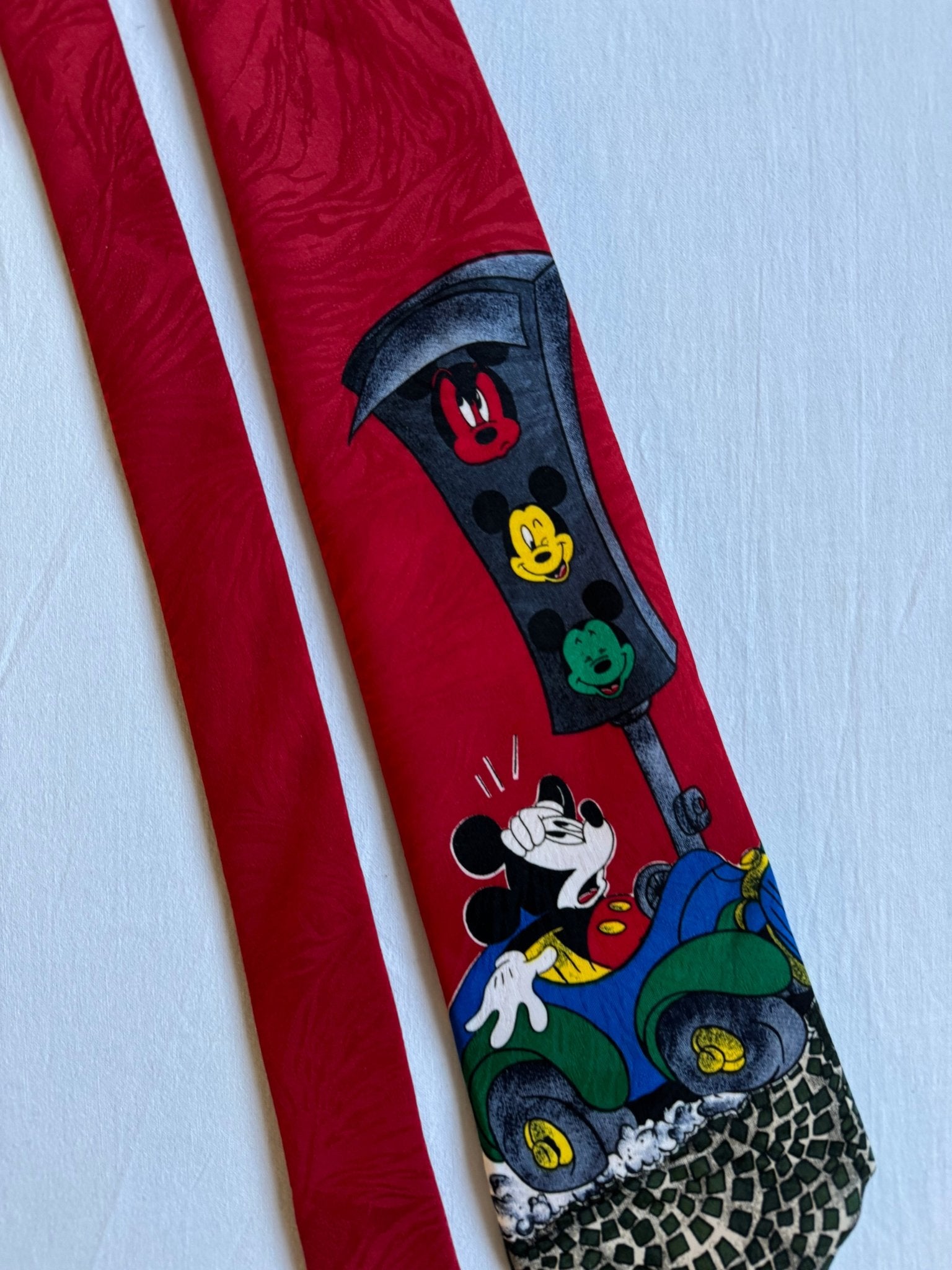 🐭 Cravată Vintage cu Print Mickey Mouse - anbracaminte