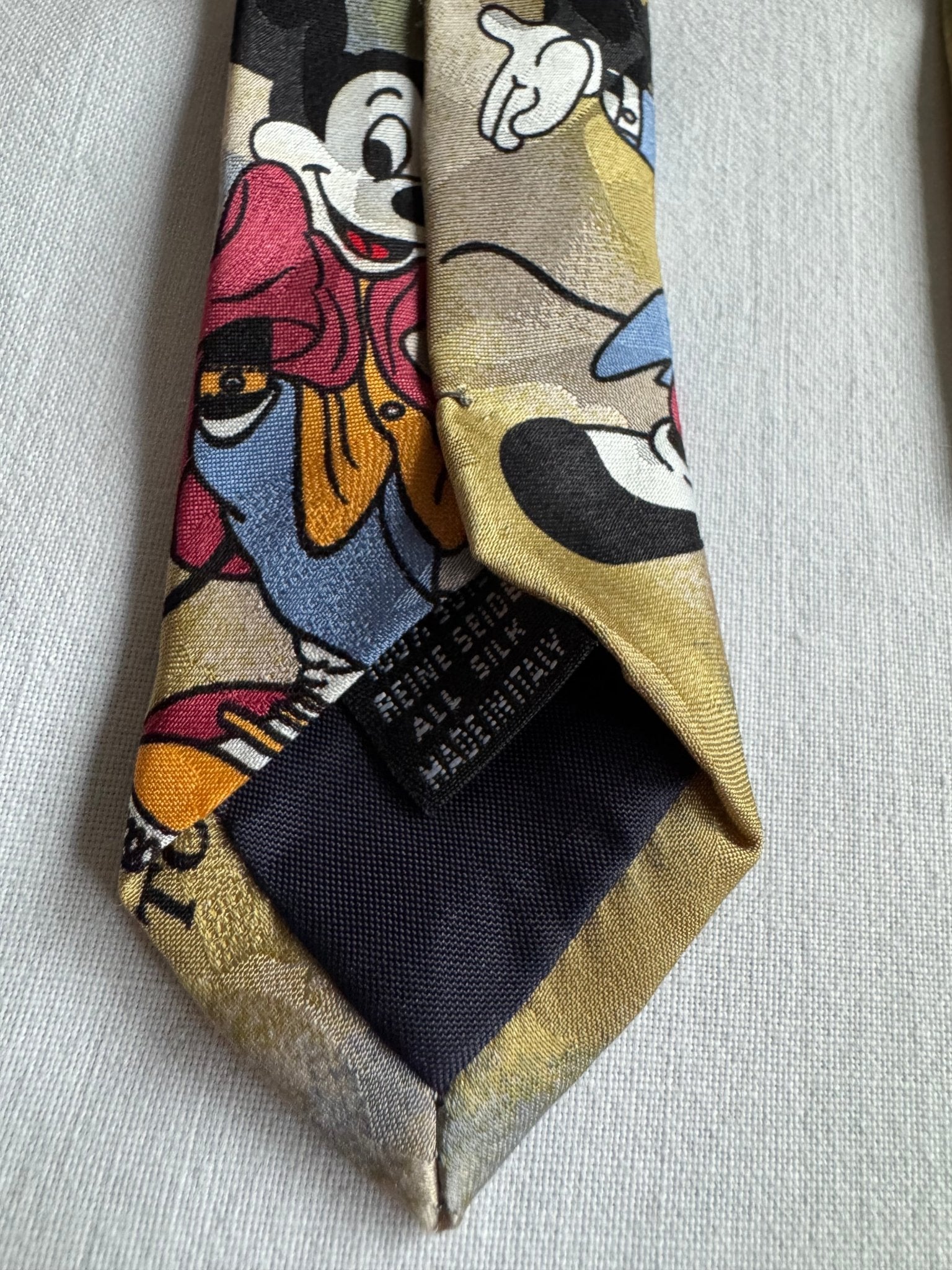 👔 Cravată Vintage din Mătase cu Graphic Mickey Mouse – Made in Italy - anbracaminte