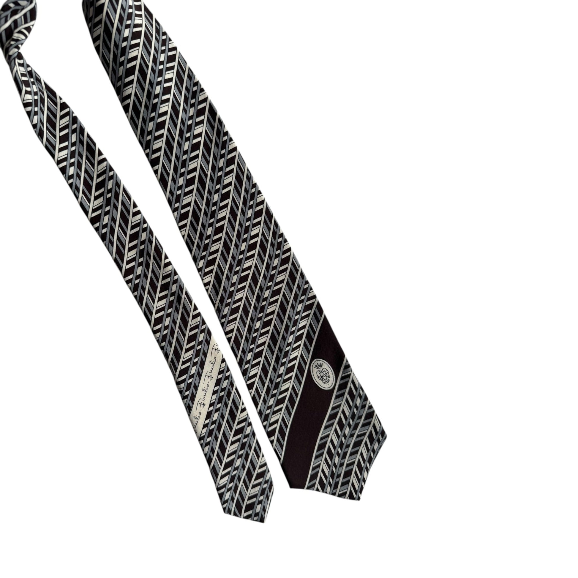 👔 Cravată Vintage Emilio Pucci din Mătase cu Print – Made in Italy - anbracaminte