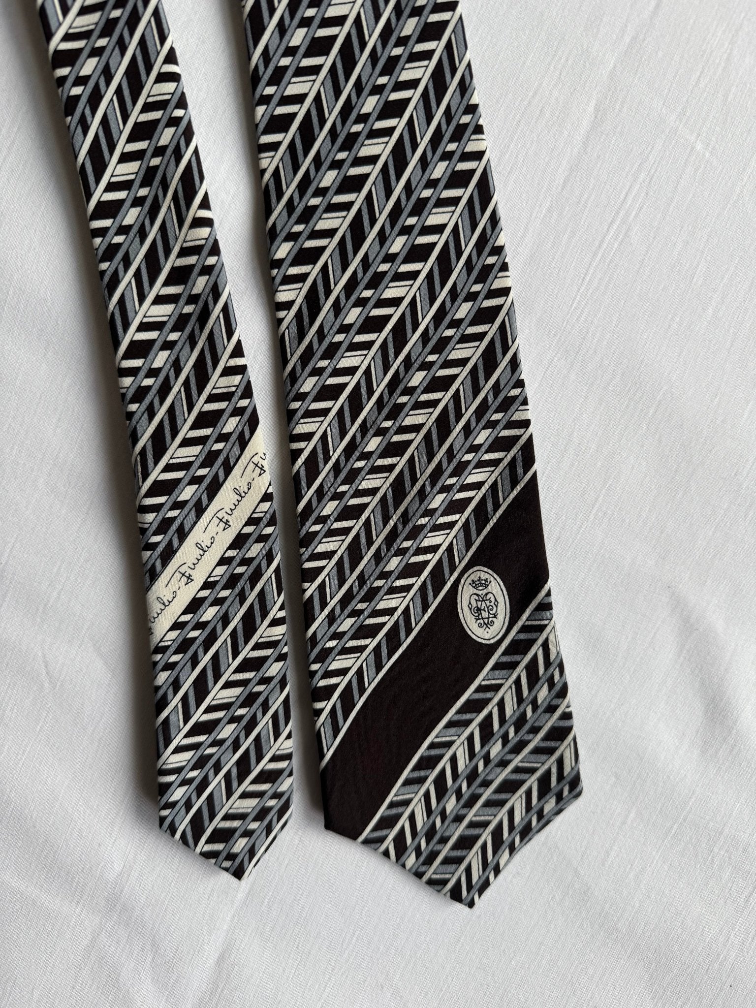 👔 Cravată Vintage Emilio Pucci din Mătase cu Print – Made in Italy - anbracaminte