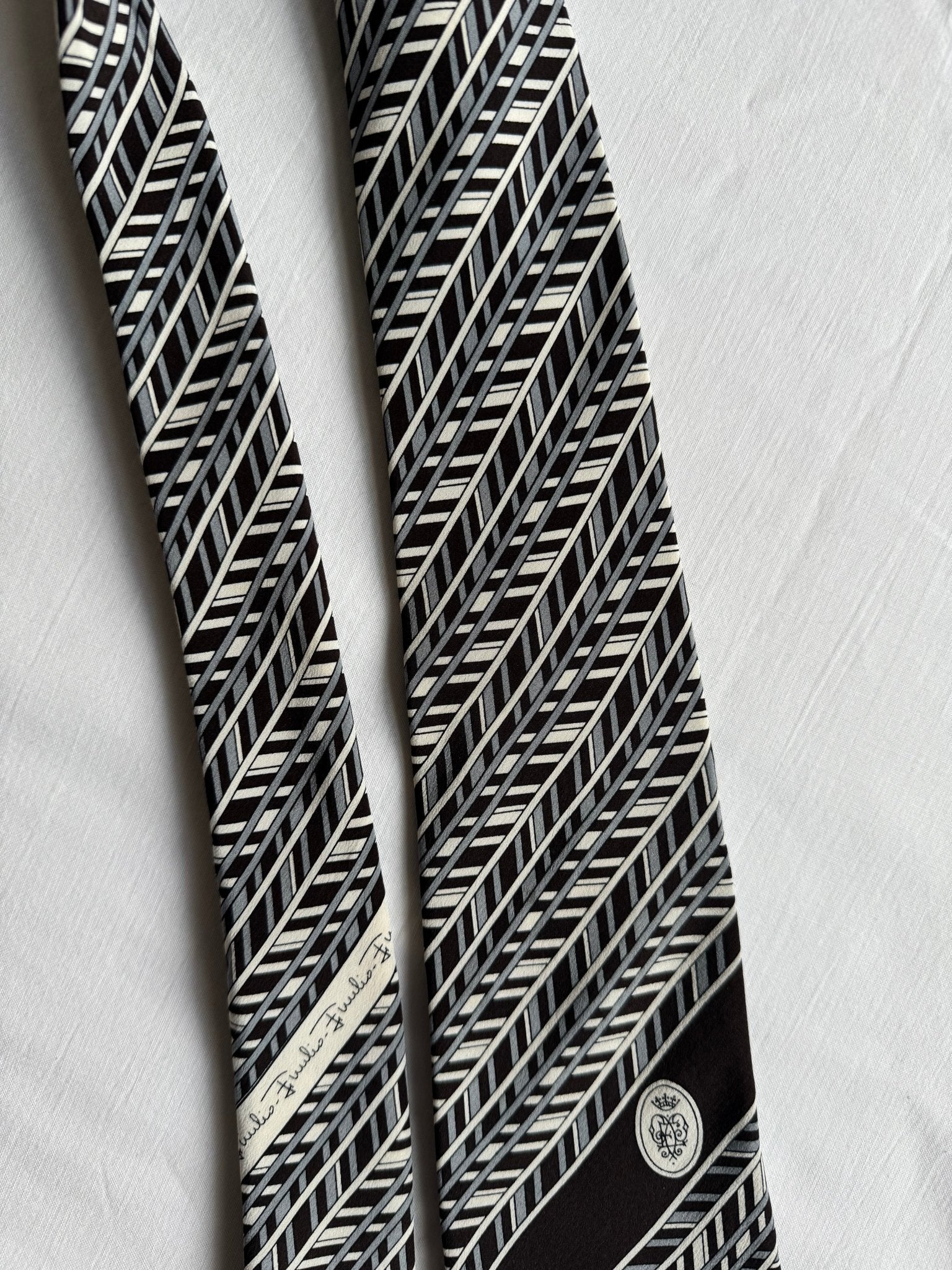 👔 Cravată Vintage Emilio Pucci din Mătase cu Print – Made in Italy - anbracaminte