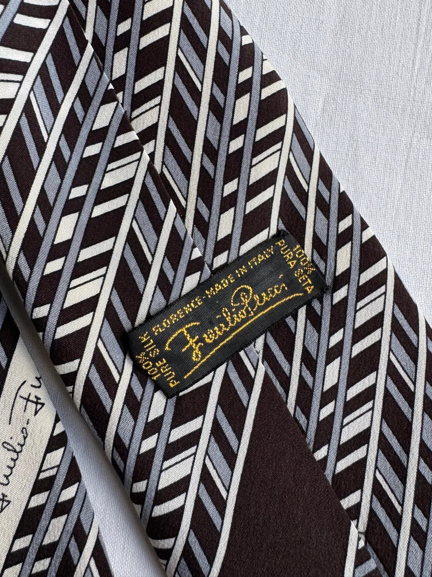 👔 Cravată Vintage Emilio Pucci din Mătase cu Print – Made in Italy - anbracaminte