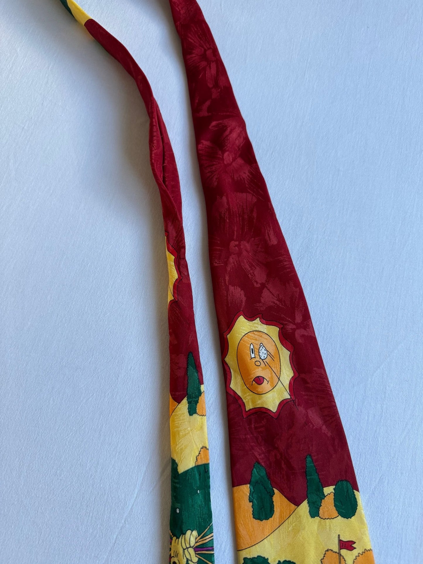 ⛳ Cravată Vintage Graphic Goofy cu Motive Golf - anbracaminte