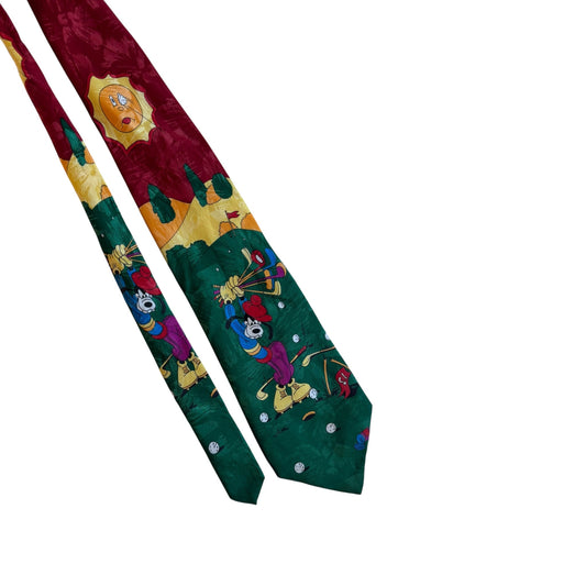 ⛳ Cravată Vintage Graphic Goofy cu Motive Golf - anbracaminte