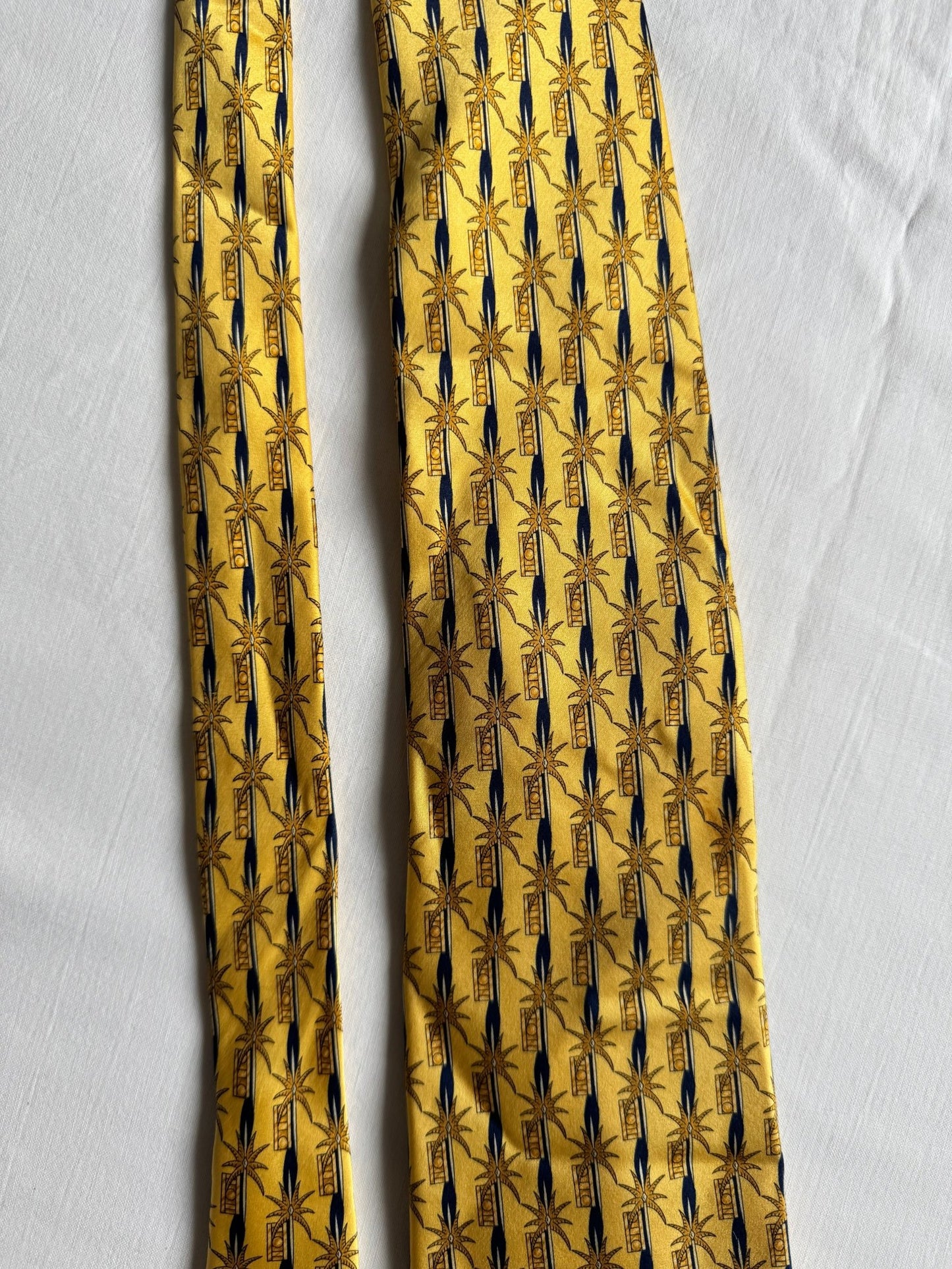 🐝 Cravată Vintage Lanvin din Mătase cu Print – Made in France - anbracaminte