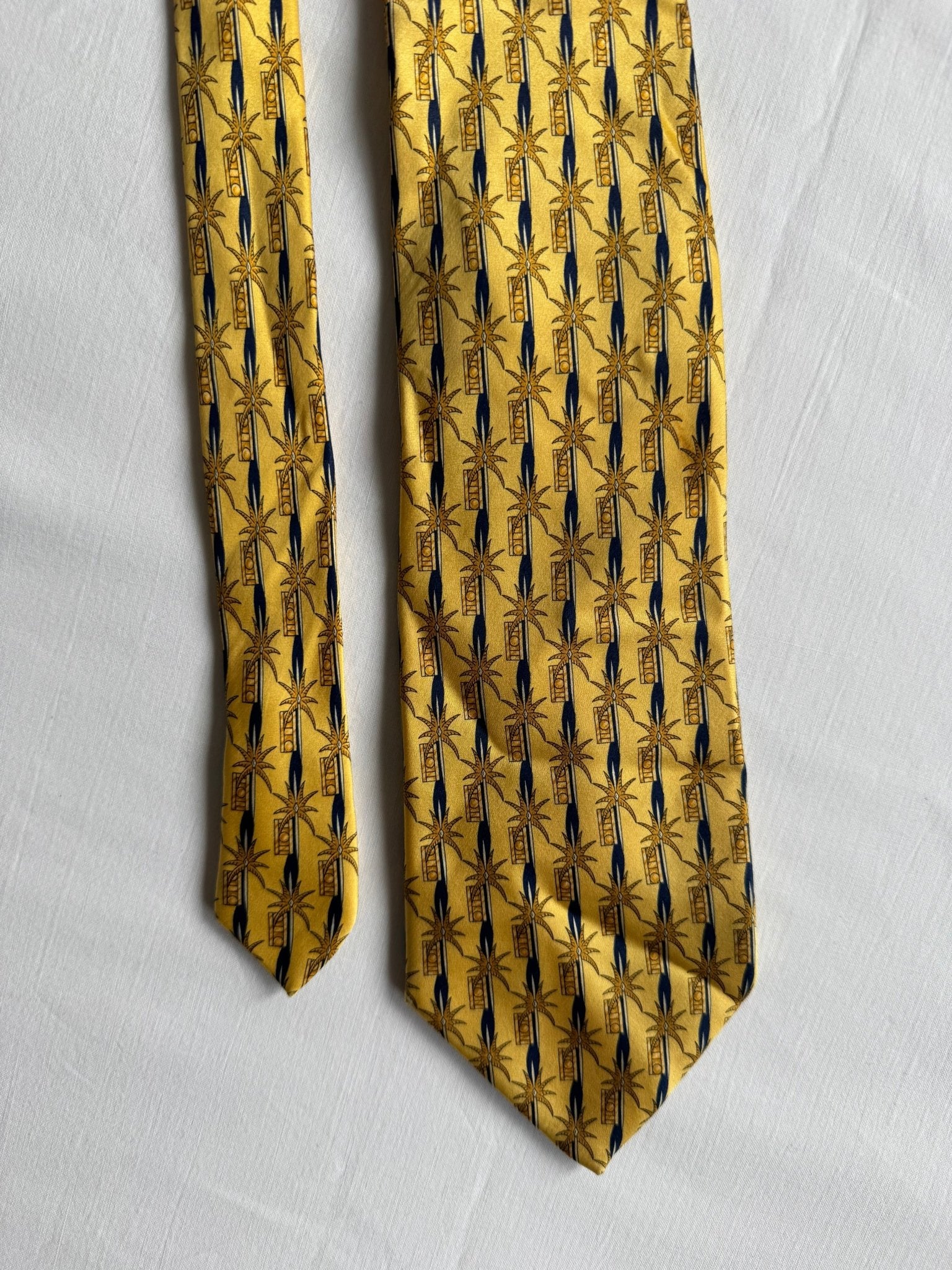 🐝 Cravată Vintage Lanvin din Mătase cu Print – Made in France - anbracaminte