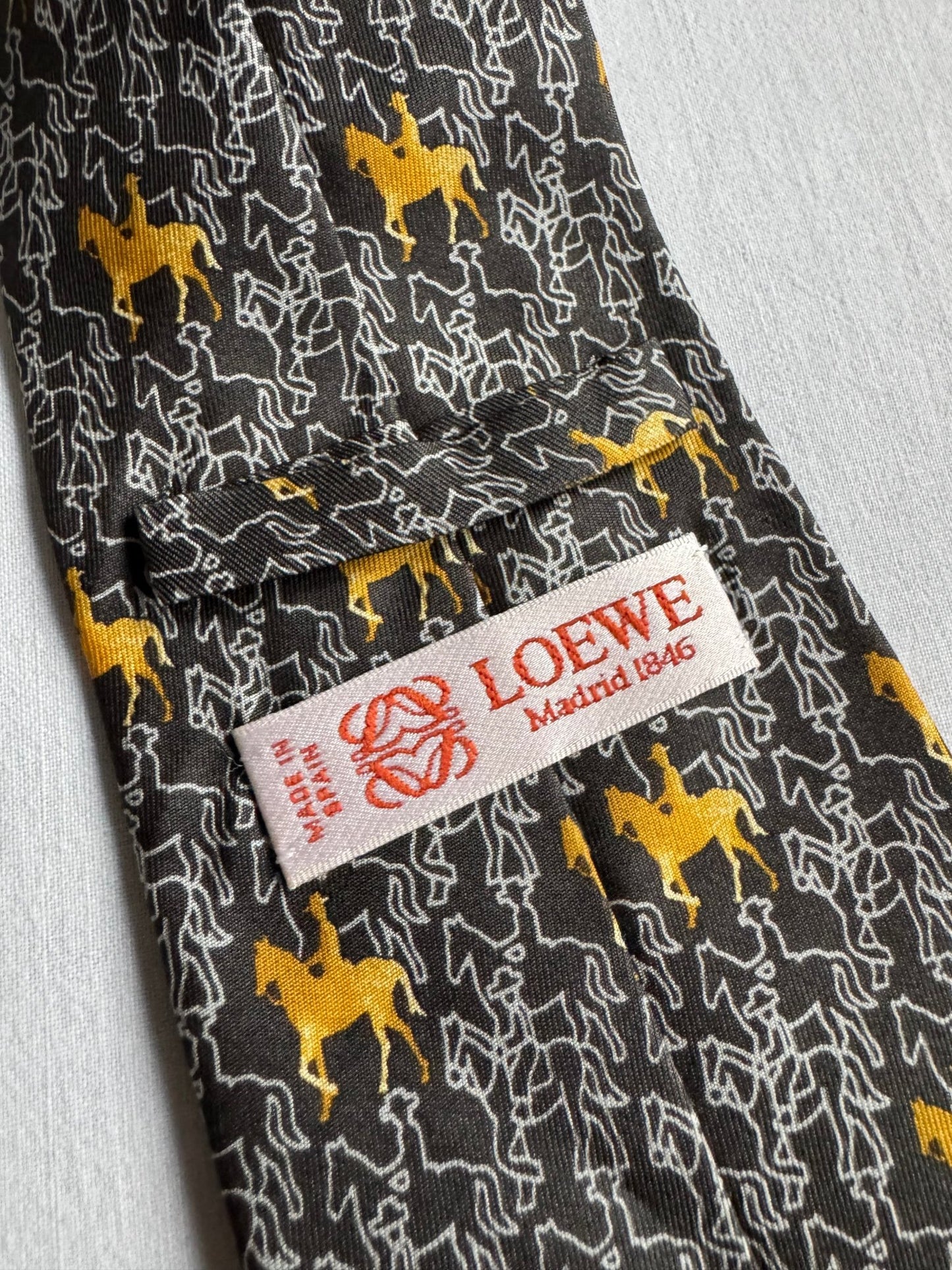👔 Cravată Vintage Loewe din Mătase – Made in Spain - anbracaminte