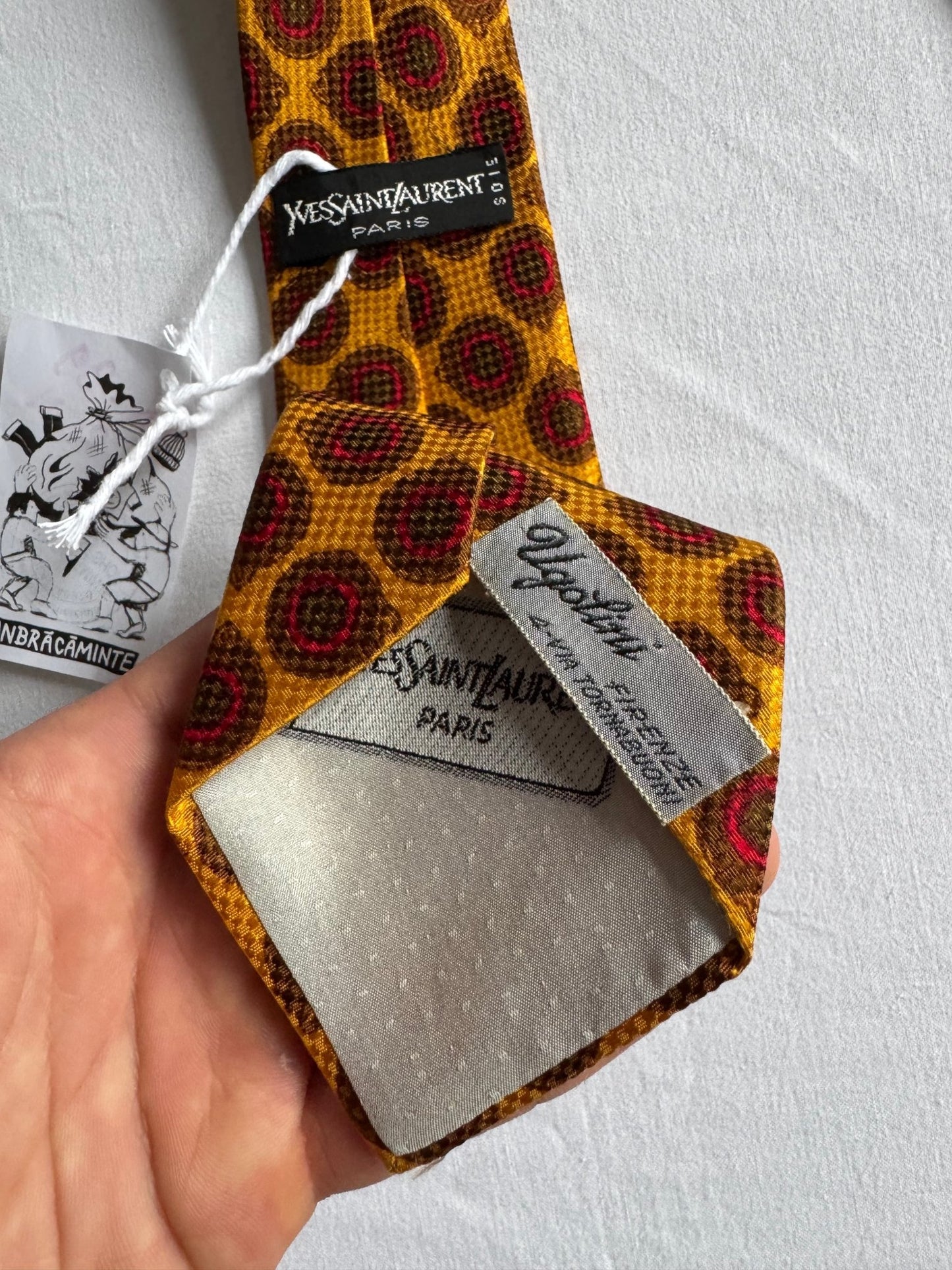 👔 Cravată Vintage Yves Saint Laurent din Mătase - anbracaminte