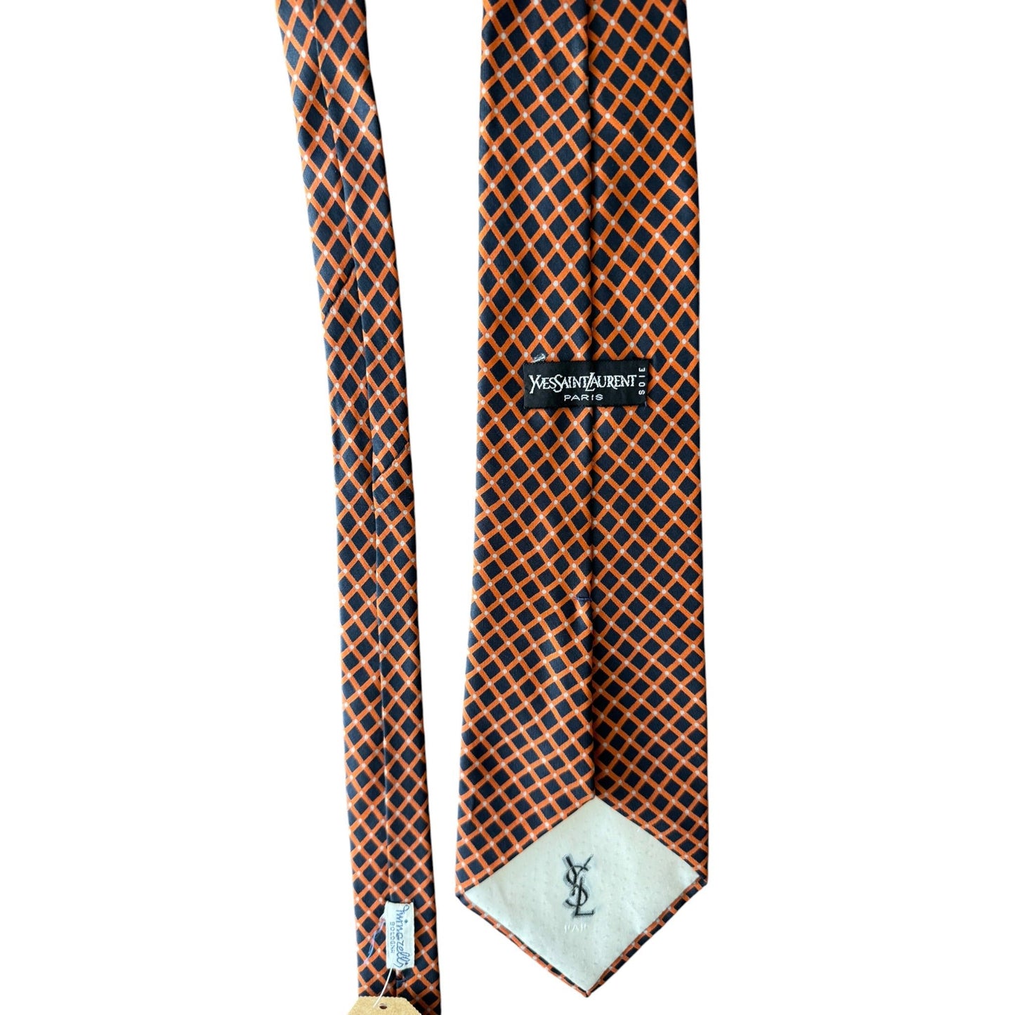 👔 Cravată Vintage Yves Saint Laurent din Mătase cu Print – Made in Italy - anbracaminte