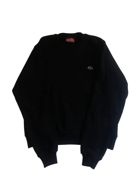 Crewneck Negru Diesel – Logo Mic pe Piept – Women’s S – Mint Condition - anbracaminte
