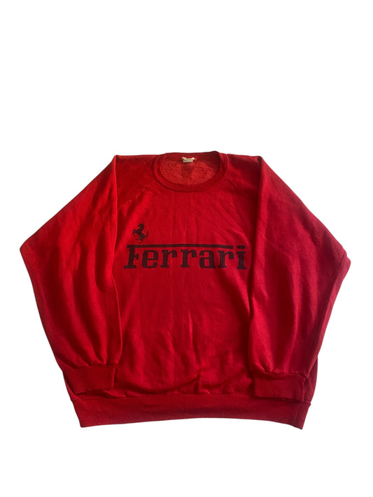 crewneck Ferrari vintage anii ’80, vedere frontală

