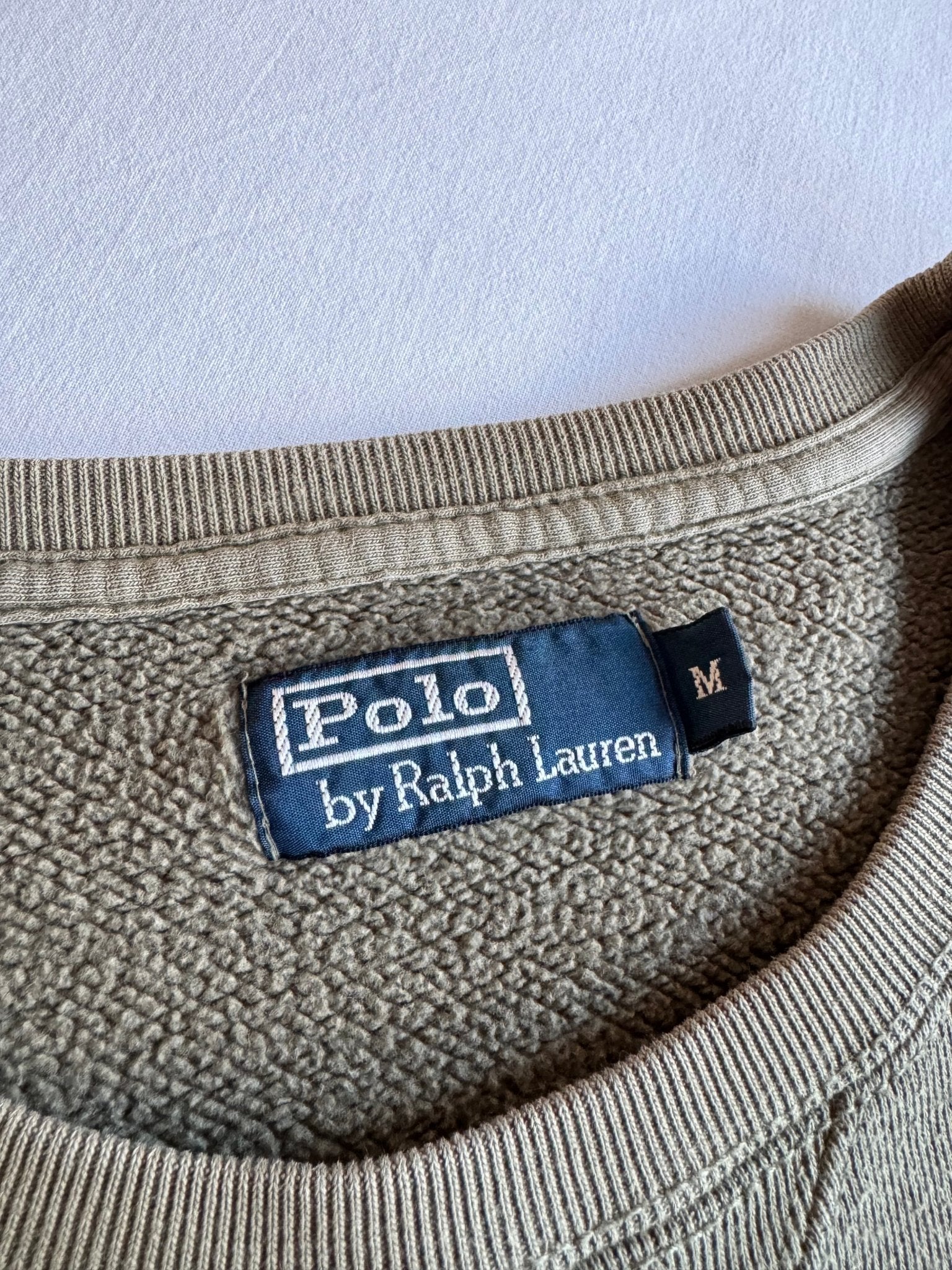 🐴 Crewneck Vintage Polo Ralph Lauren Verde Olive – M - anbracaminte