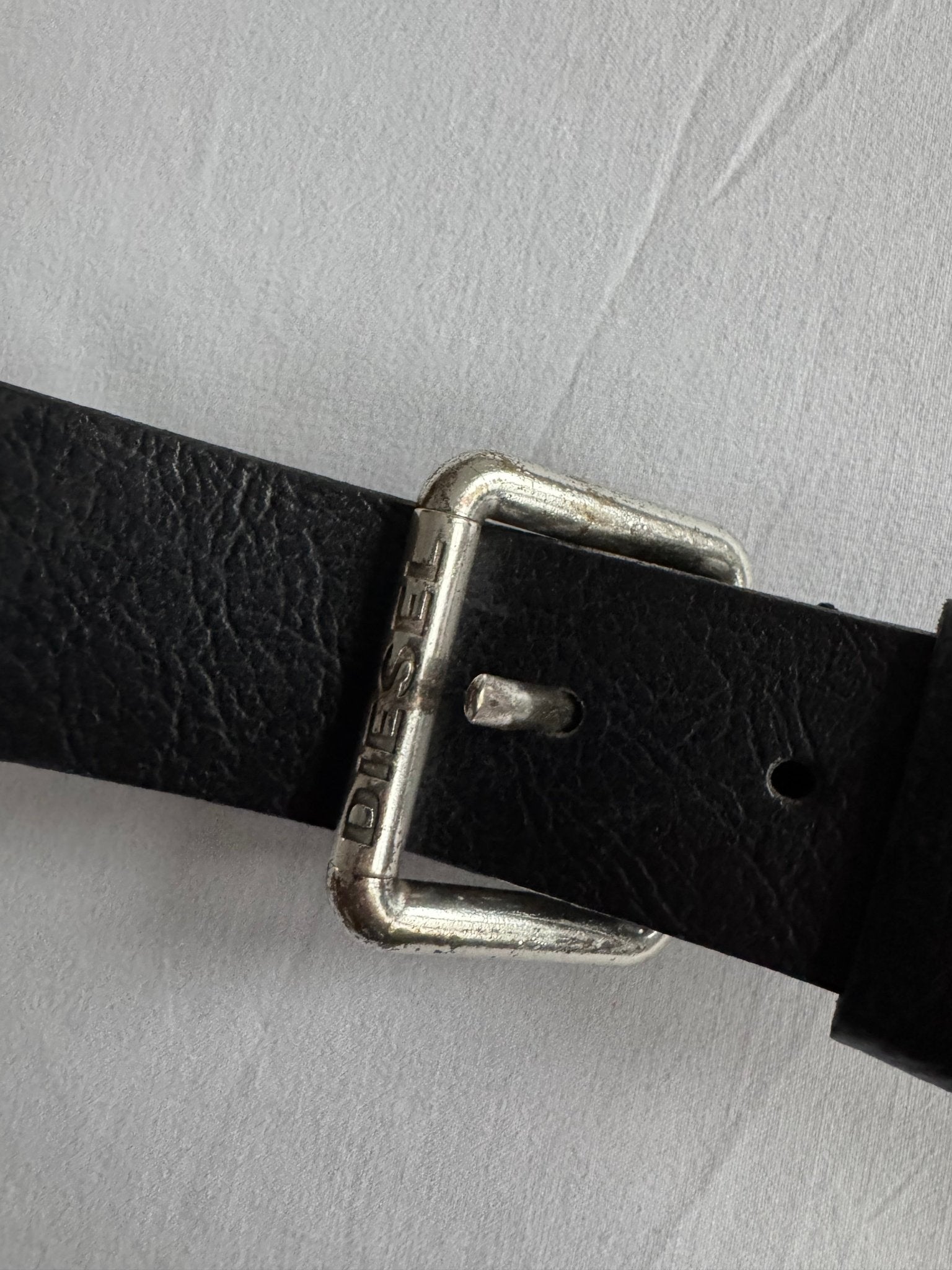 🐮 Curea Neagră Vintage Diesel din Piele de Vacă – 90 cm - anbracaminte