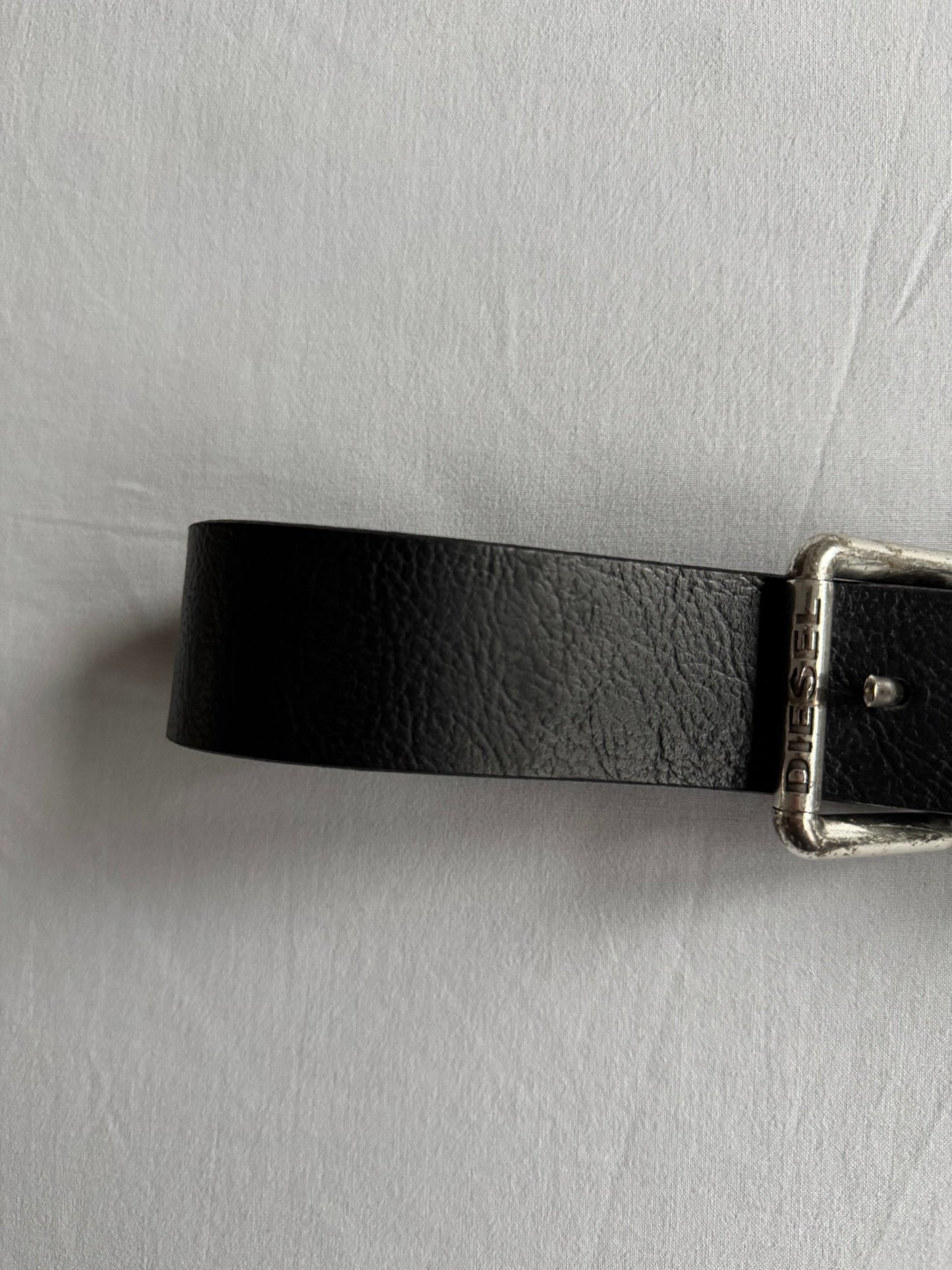 🐮 Curea Neagră Vintage Diesel din Piele de Vacă – 90 cm - anbracaminte
