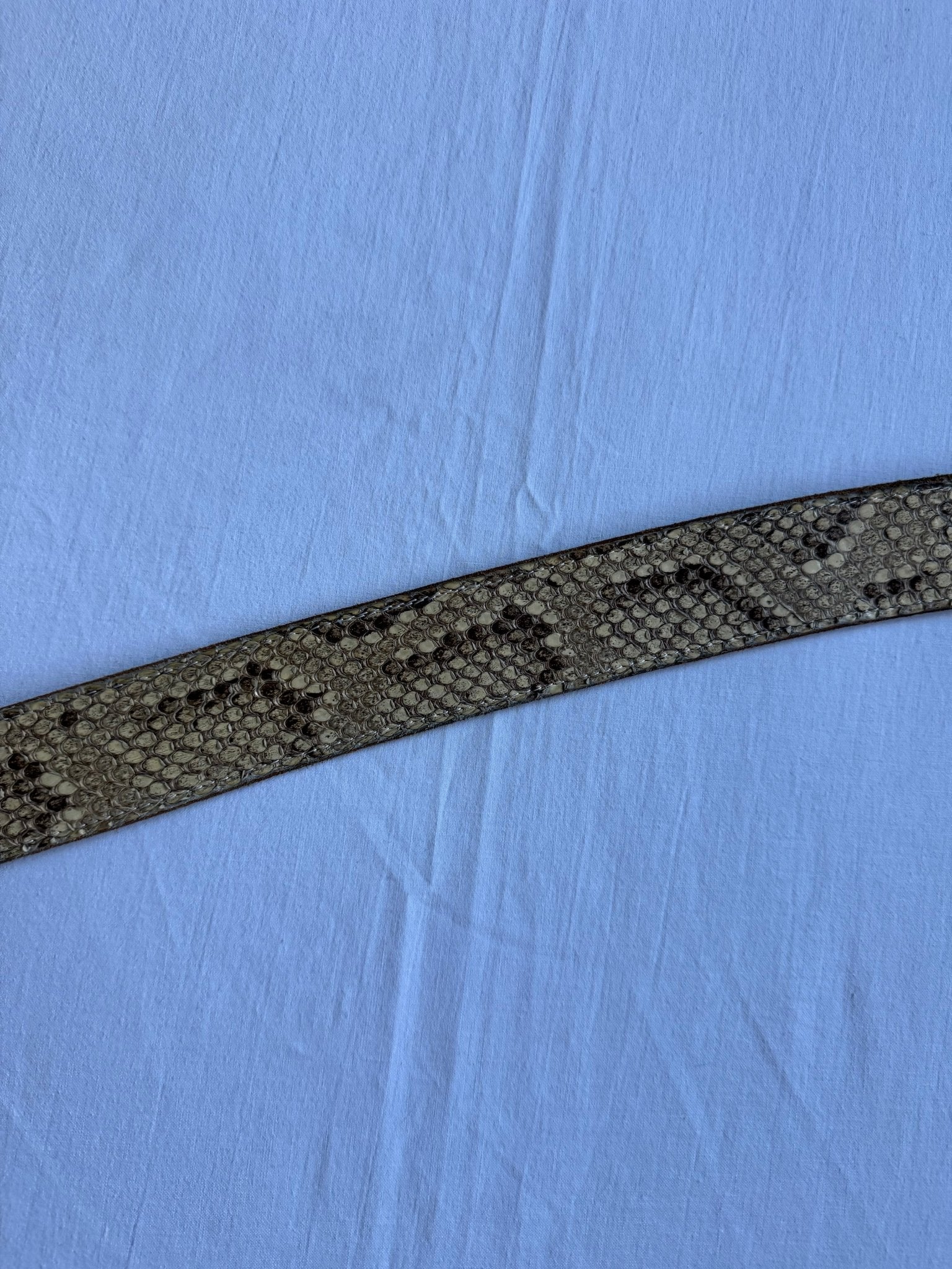 🐍 Curea vintage din piele de șarpe – 91 cm - anbracaminte