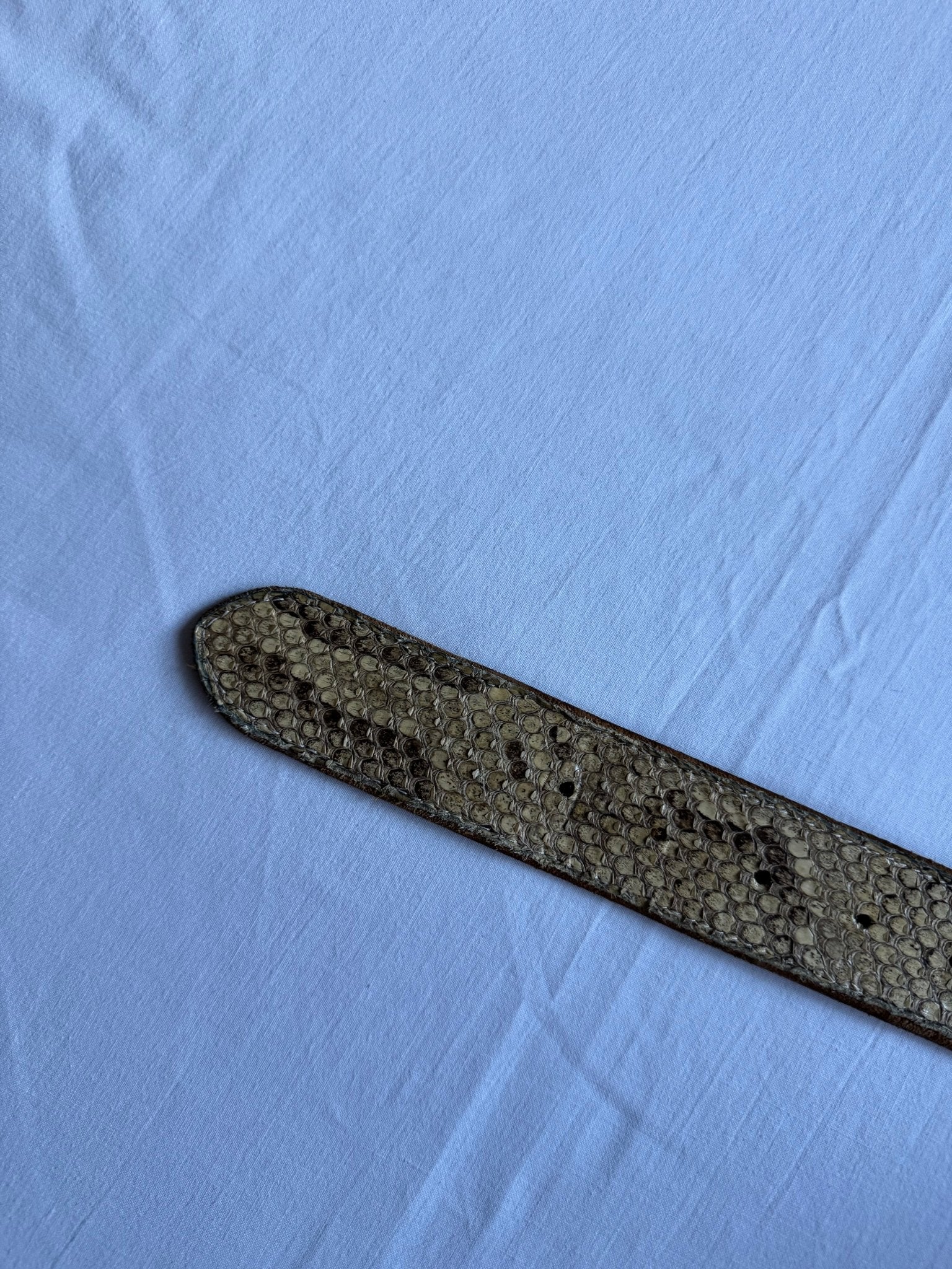 🐍 Curea vintage din piele de șarpe – 91 cm - anbracaminte