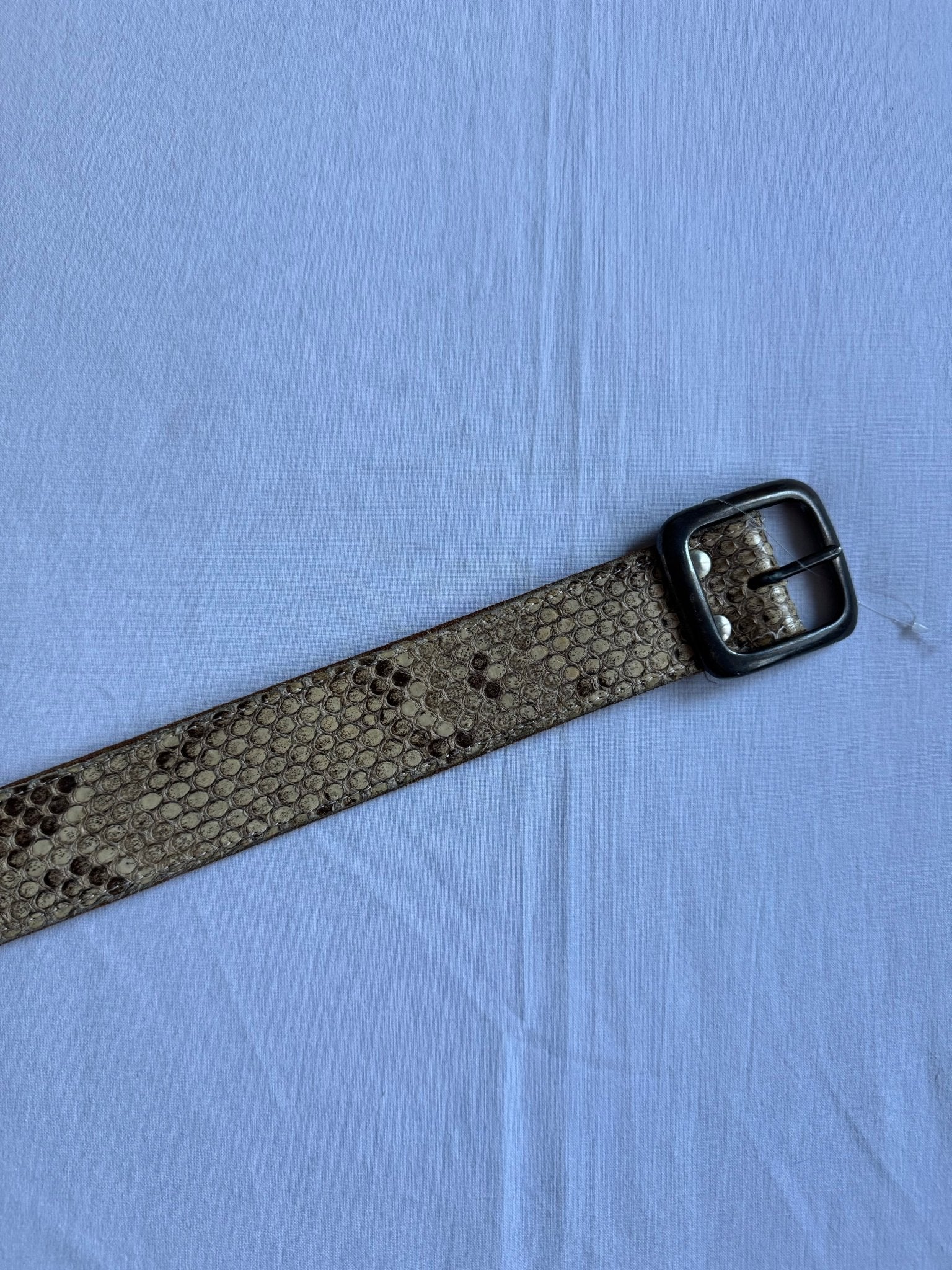 🐍 Curea vintage din piele de șarpe – 91 cm - anbracaminte