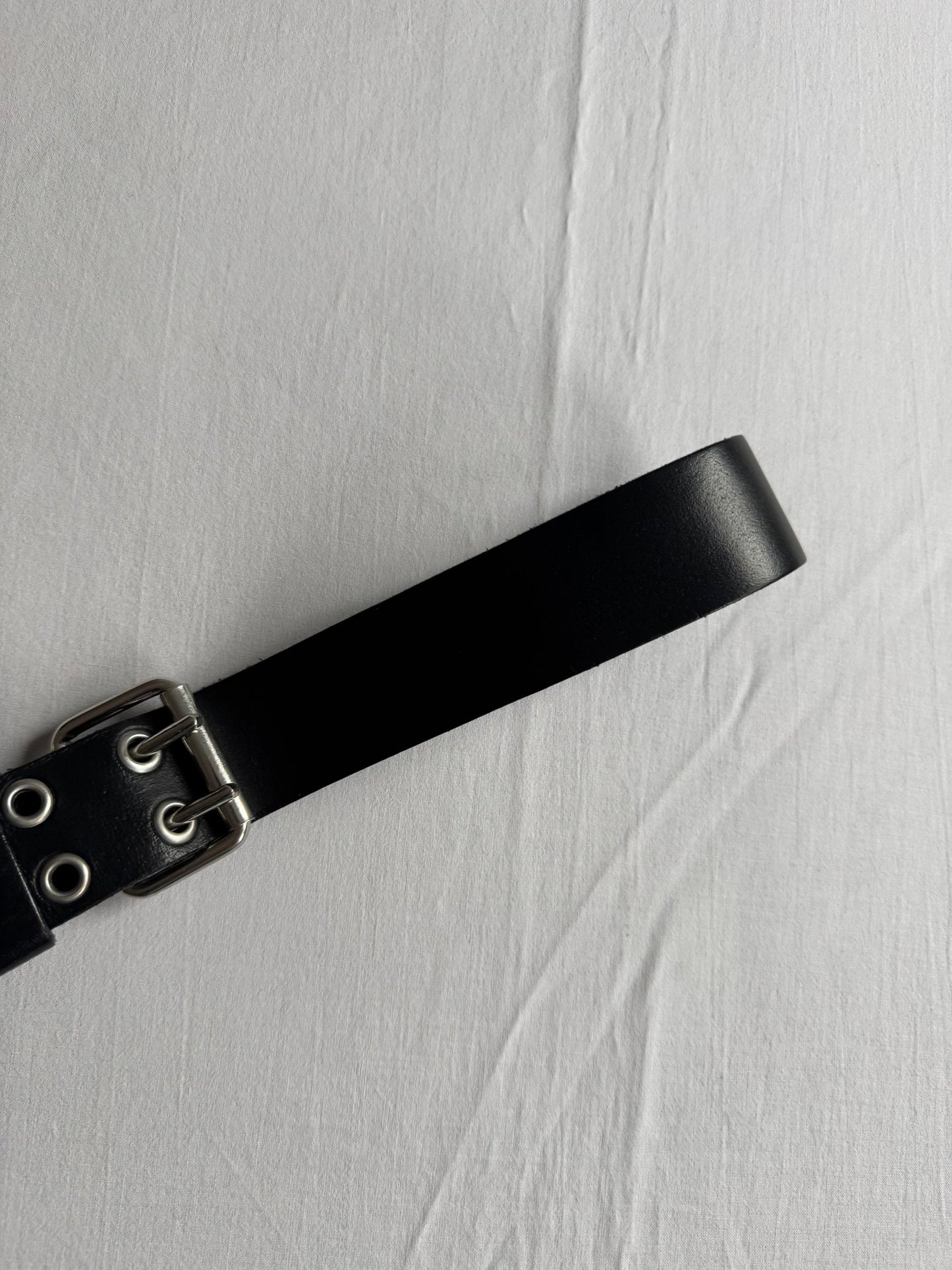 🇫🇷 Curea Vintage din Piele de Vițel Neagră – 110 cm | Made in France - anbracaminte