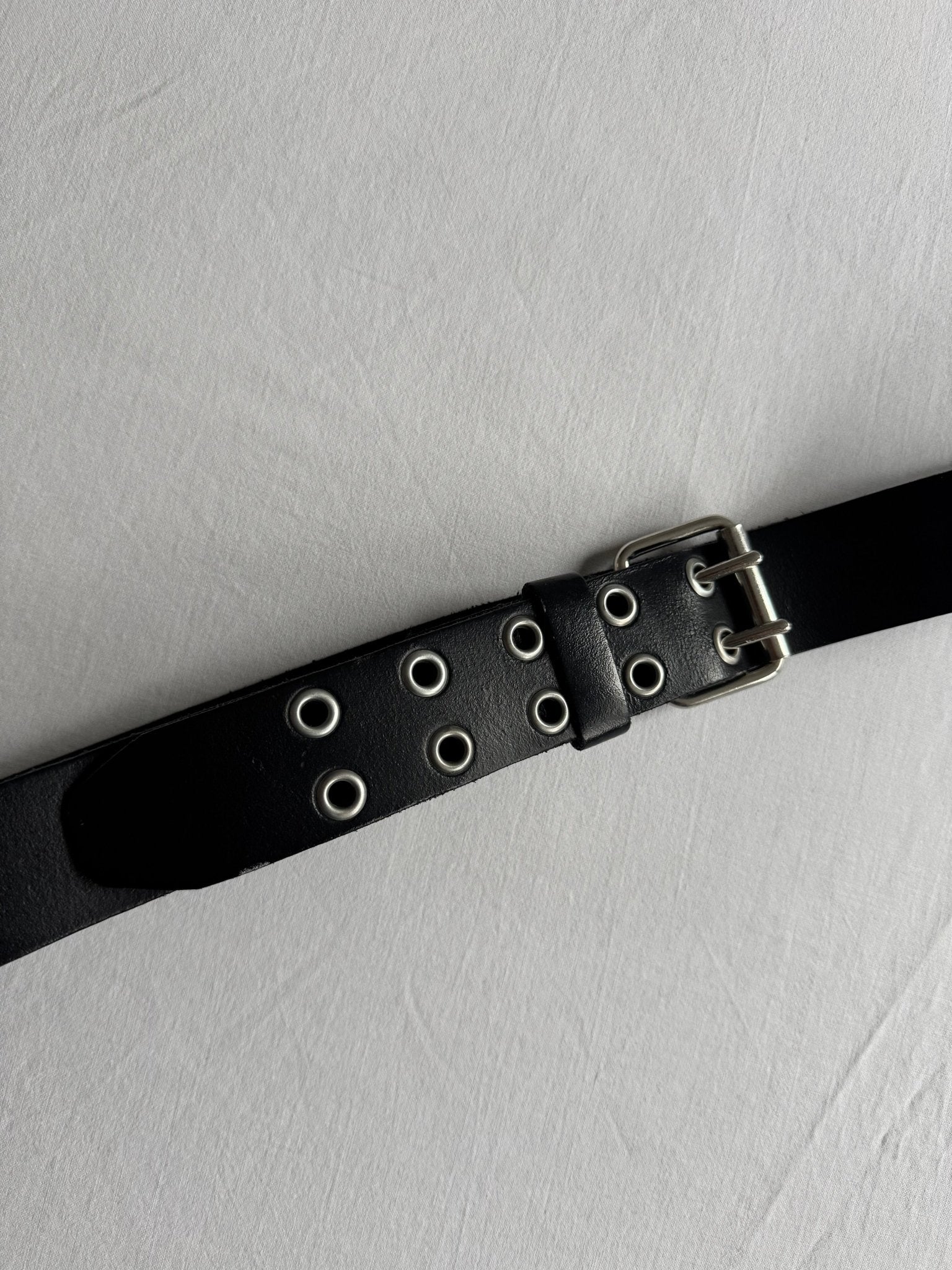 🇫🇷 Curea Vintage din Piele de Vițel Neagră – 110 cm | Made in France - anbracaminte